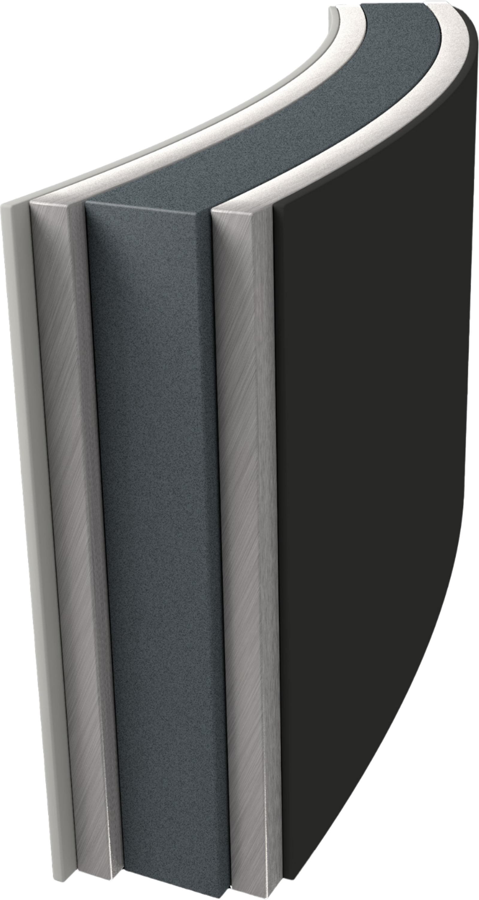 AZURO, Azuro 3.6x1.2m Graphite / White - No Filter, With Off-axis Holes