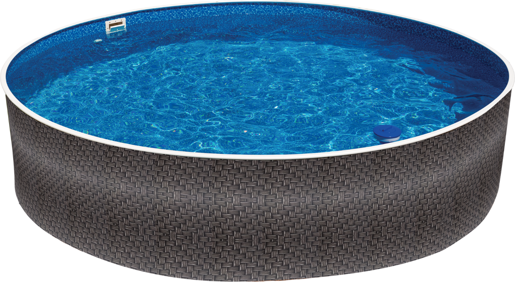 AZURO, Azuro 402 Dl - 4.6m X 1.2m, Rattan - Without Ladder And Filter, With Off-axis Holes