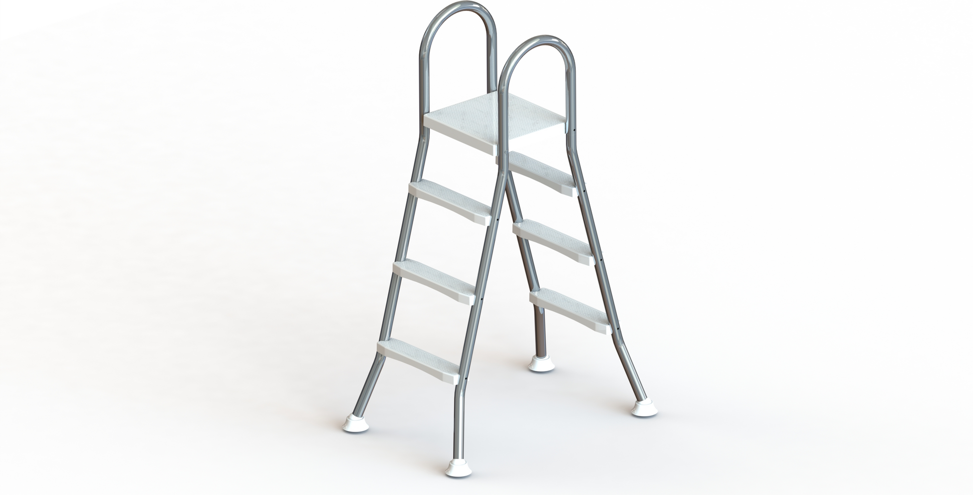AZURO, Azuro De Luxe Stainless Steel Ladder "a" - For Pool Up To 1.20m Height