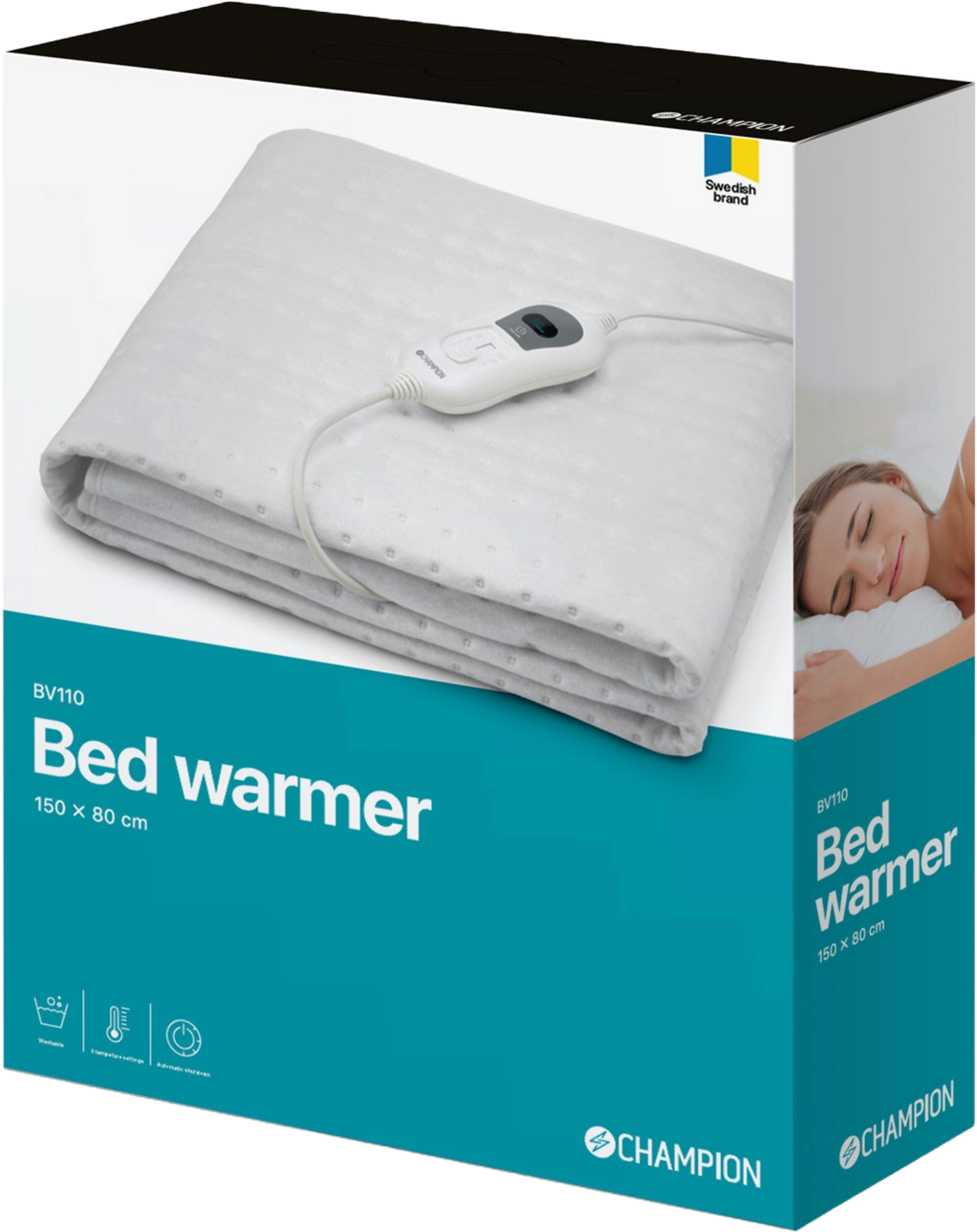 CHAMPION NORDIC, Bäddvärmare 150x80cm 60w Bv110