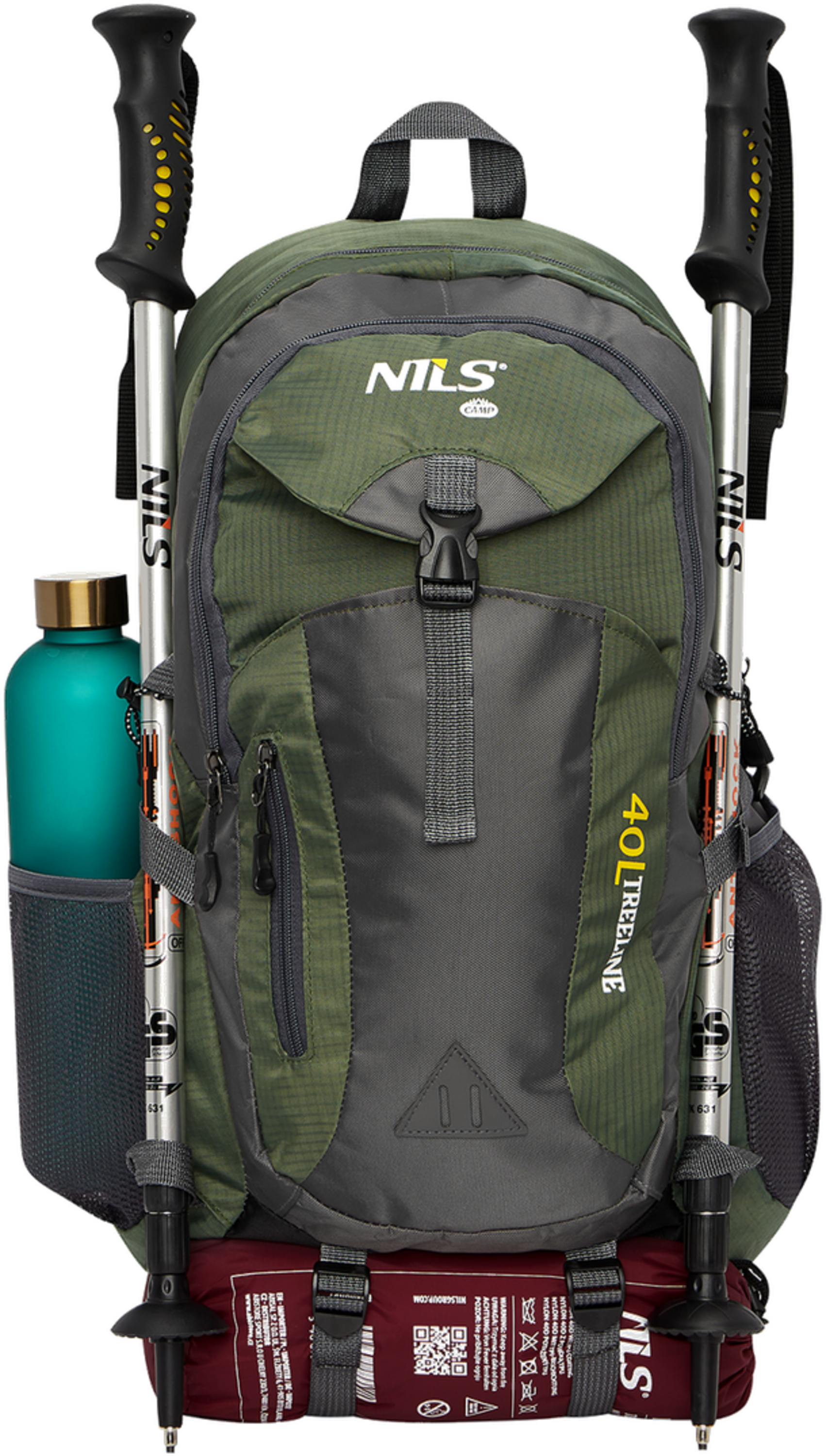 NORTHIX, Backpack, Dark Green, 40l, Tourist