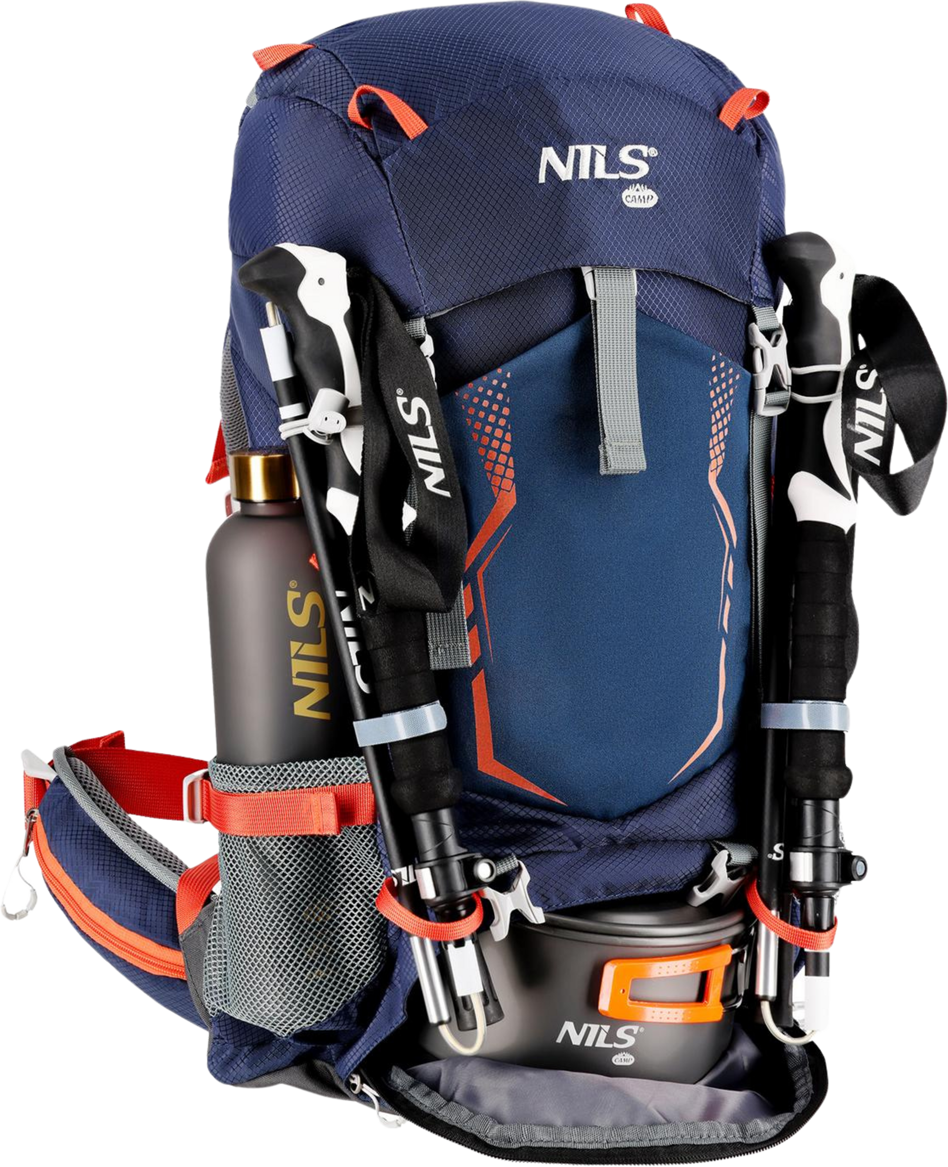 NORTHIX, Backpack 40l, Tourist, Navy Blue, Lightweight