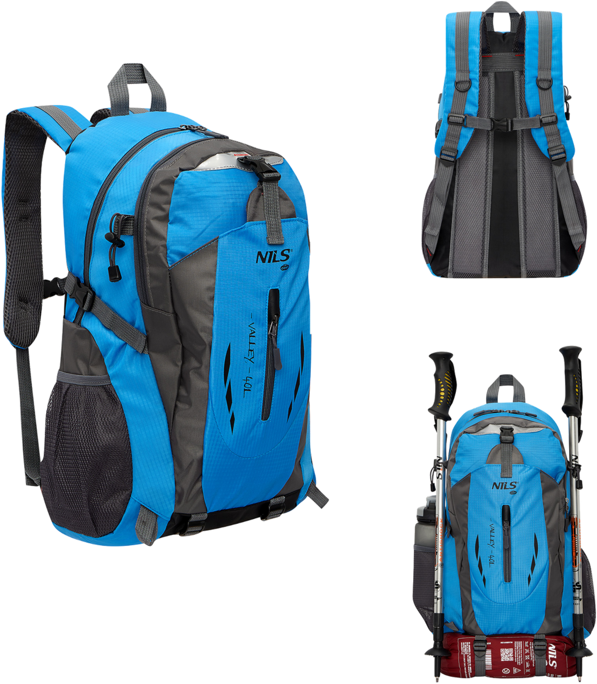 NORTHIX, Backpack For Tourists, Blue, 40l Capacity