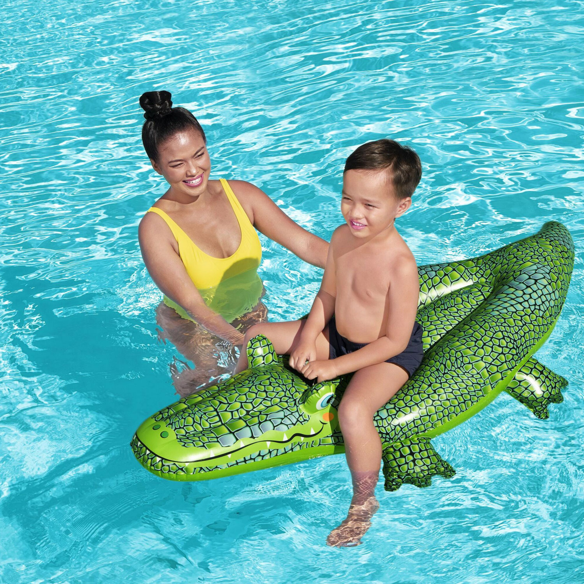 BESTWAY, Badmadrass Buddy Crocodile Ride-on 1.52m X 71cm