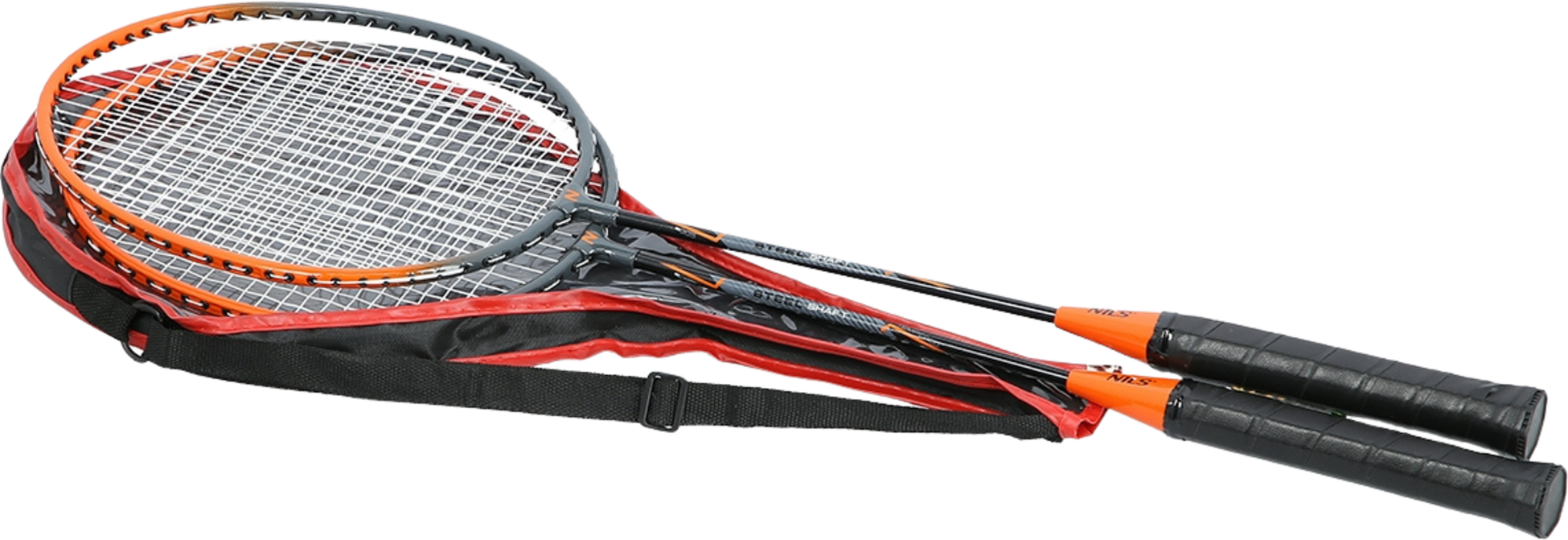 NORTHIX, Badminton Set, 2 Steel Rackets With Cover