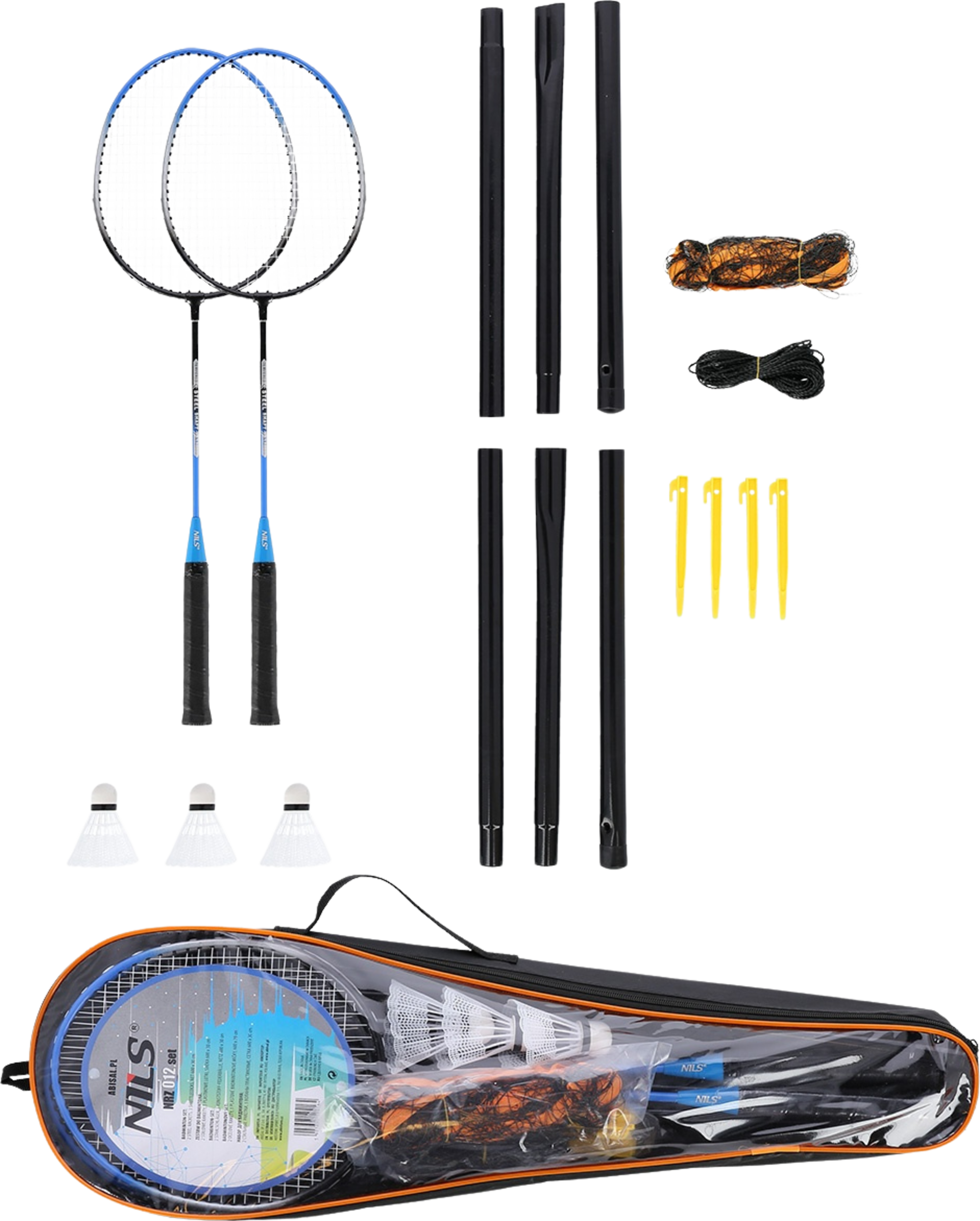 NORTHIX, Badminton Set &ndash; 2 Rackets, 3 Shuttlecocks, Mesh Cover