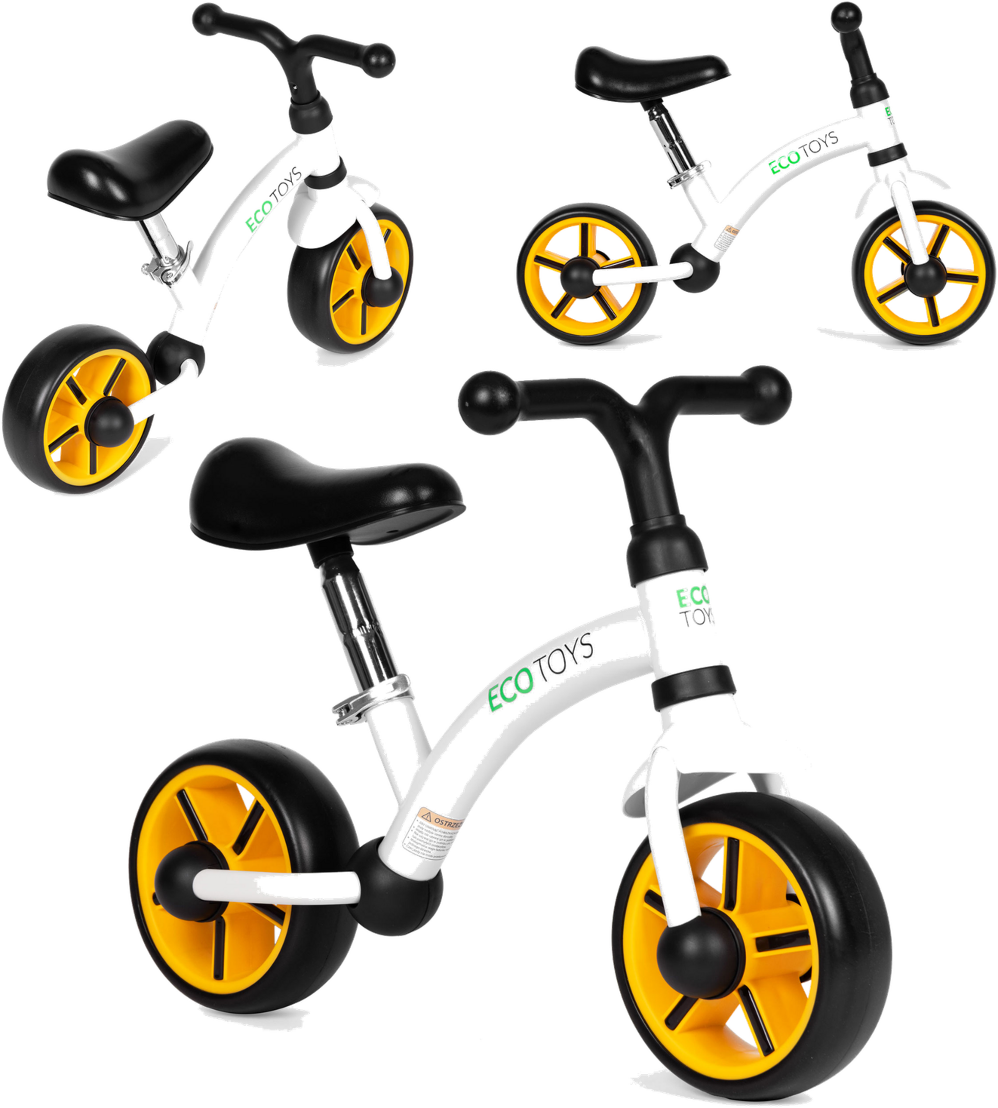 NORTHIX, Balance Bike For Children, Eva Wheels, Adjustable Seat, Black, Ecotoys