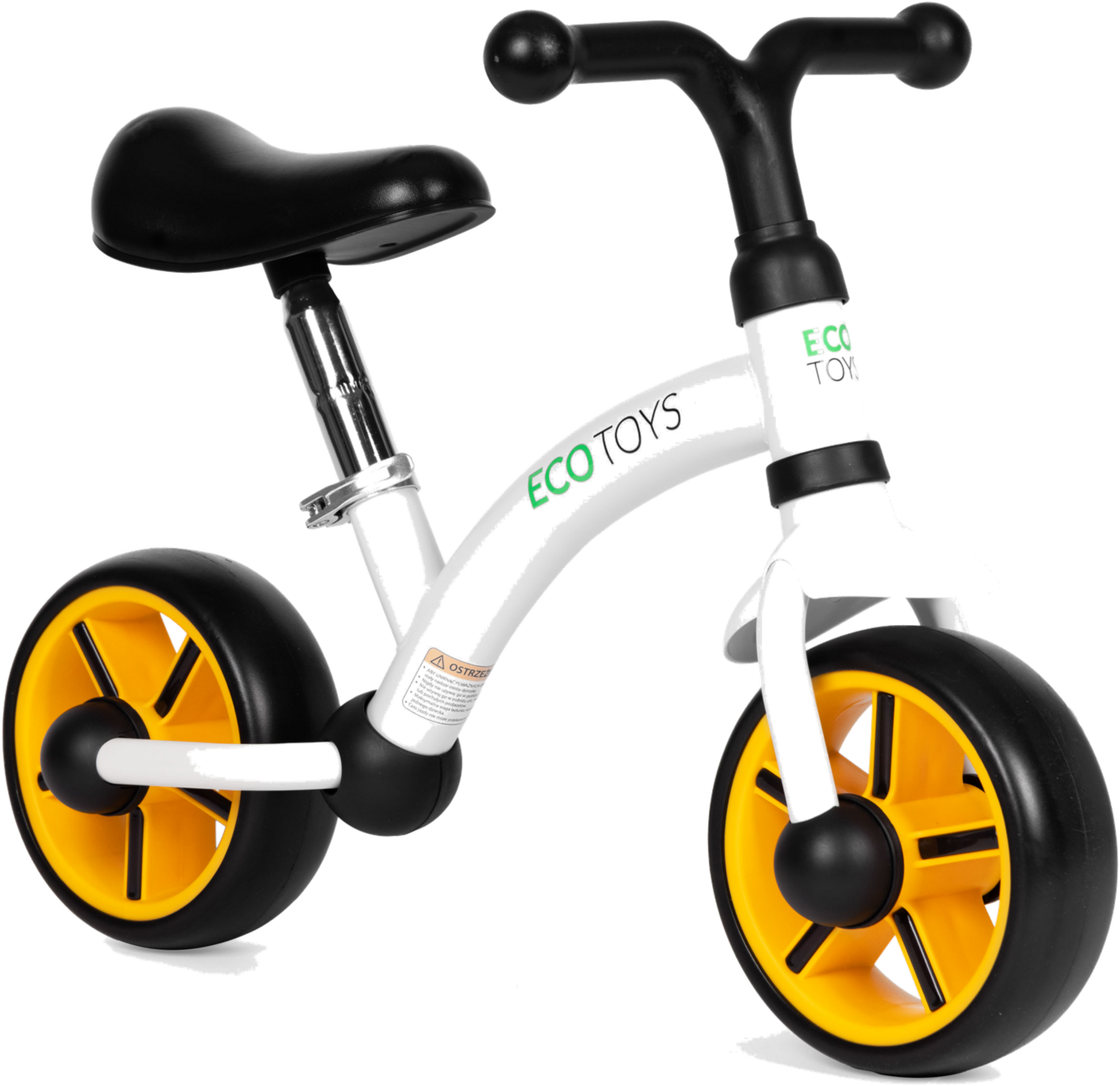 NORTHIX, Balance Bike For Children, Eva Wheels, Adjustable Seat, Black, Ecotoys
