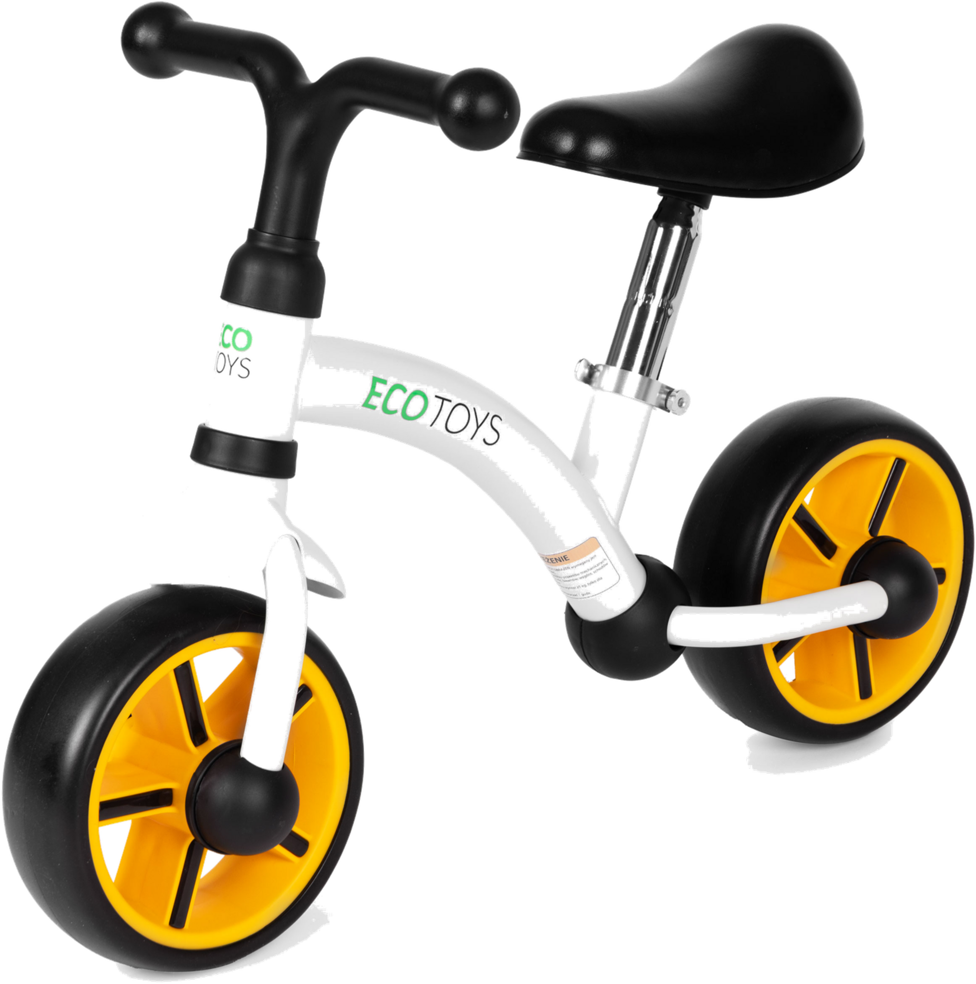 NORTHIX, Balance Bike For Children, Eva Wheels, Adjustable Seat, Black, Ecotoys