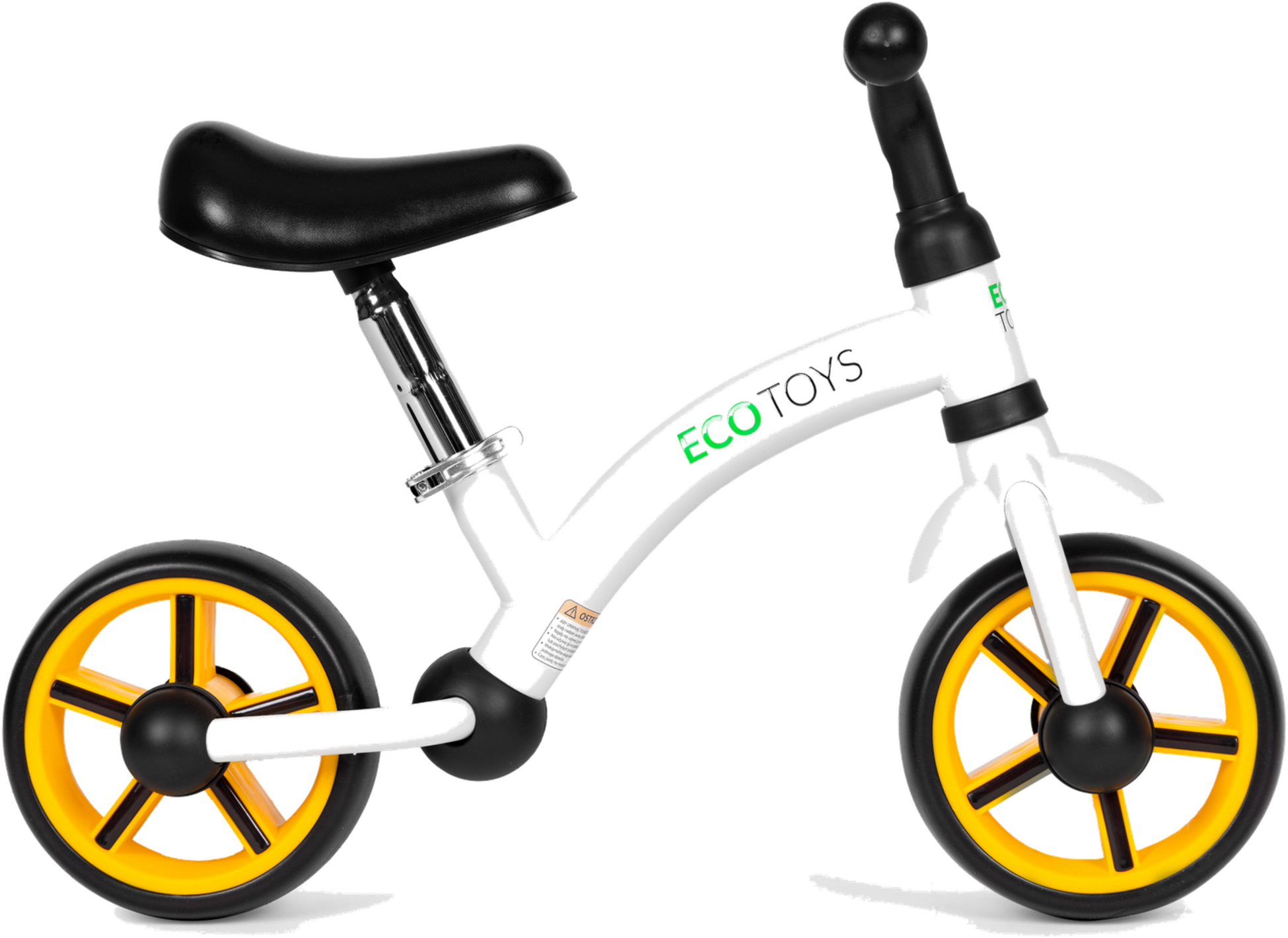 NORTHIX, Balance Bike For Children, Eva Wheels, Adjustable Seat, Black, Ecotoys