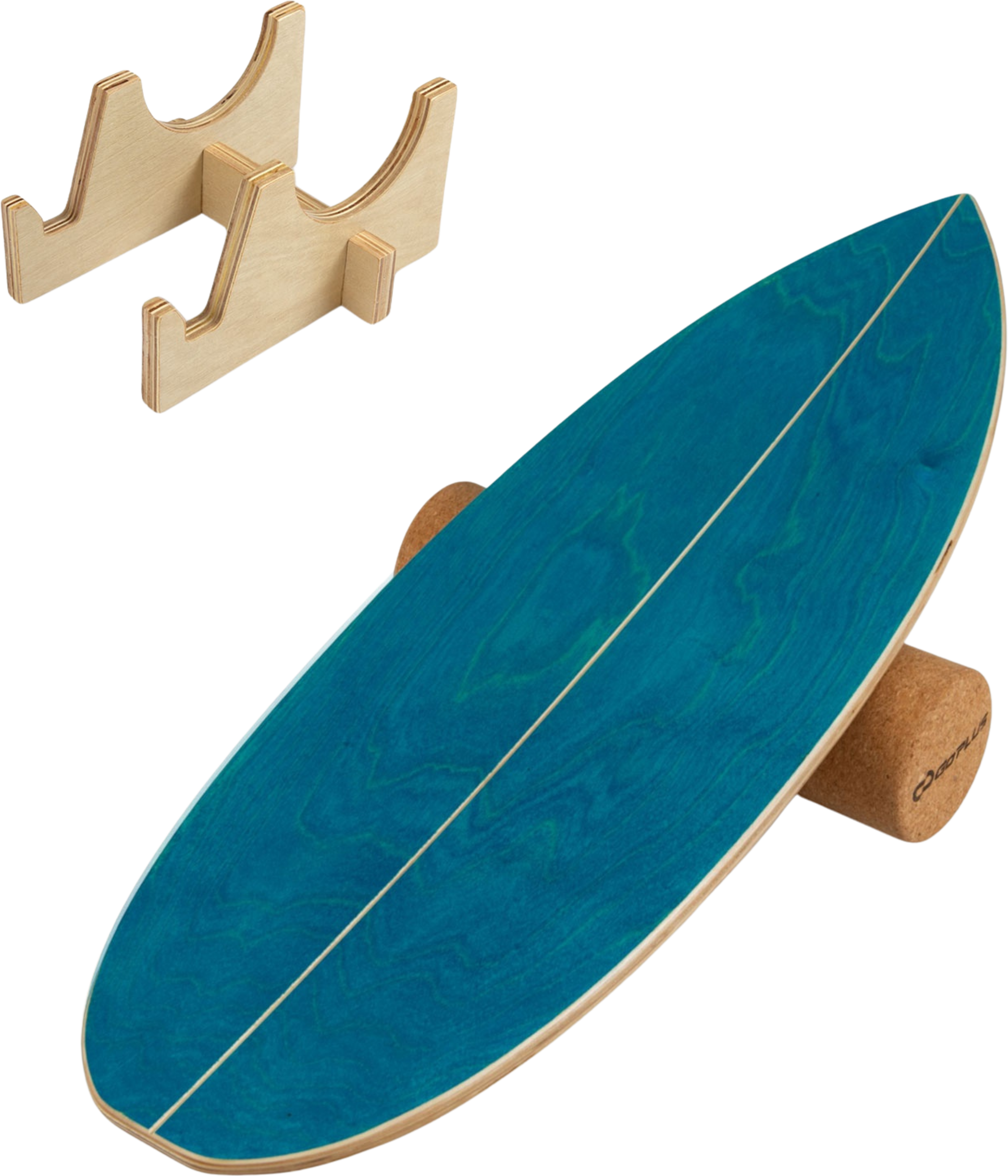 NORTHIX, Balance Board Set &ndash; Birch Wood, Cork Roller, Storage Rack