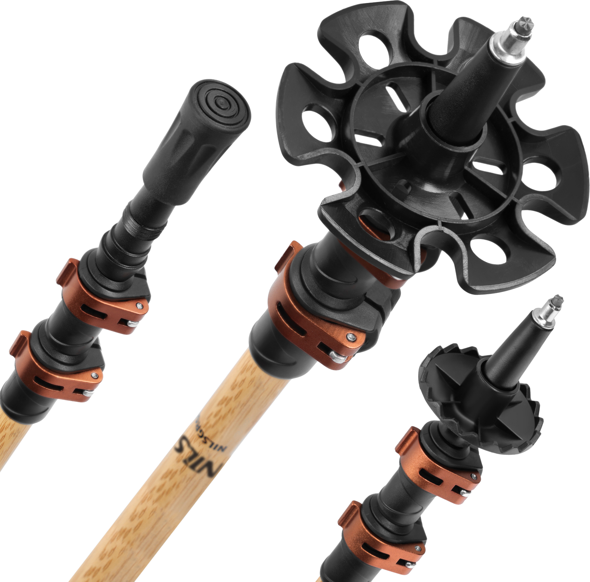 NORTHIX, Bamboo Trekking Poles &ndash; Lightweight, Adjustable, Pair