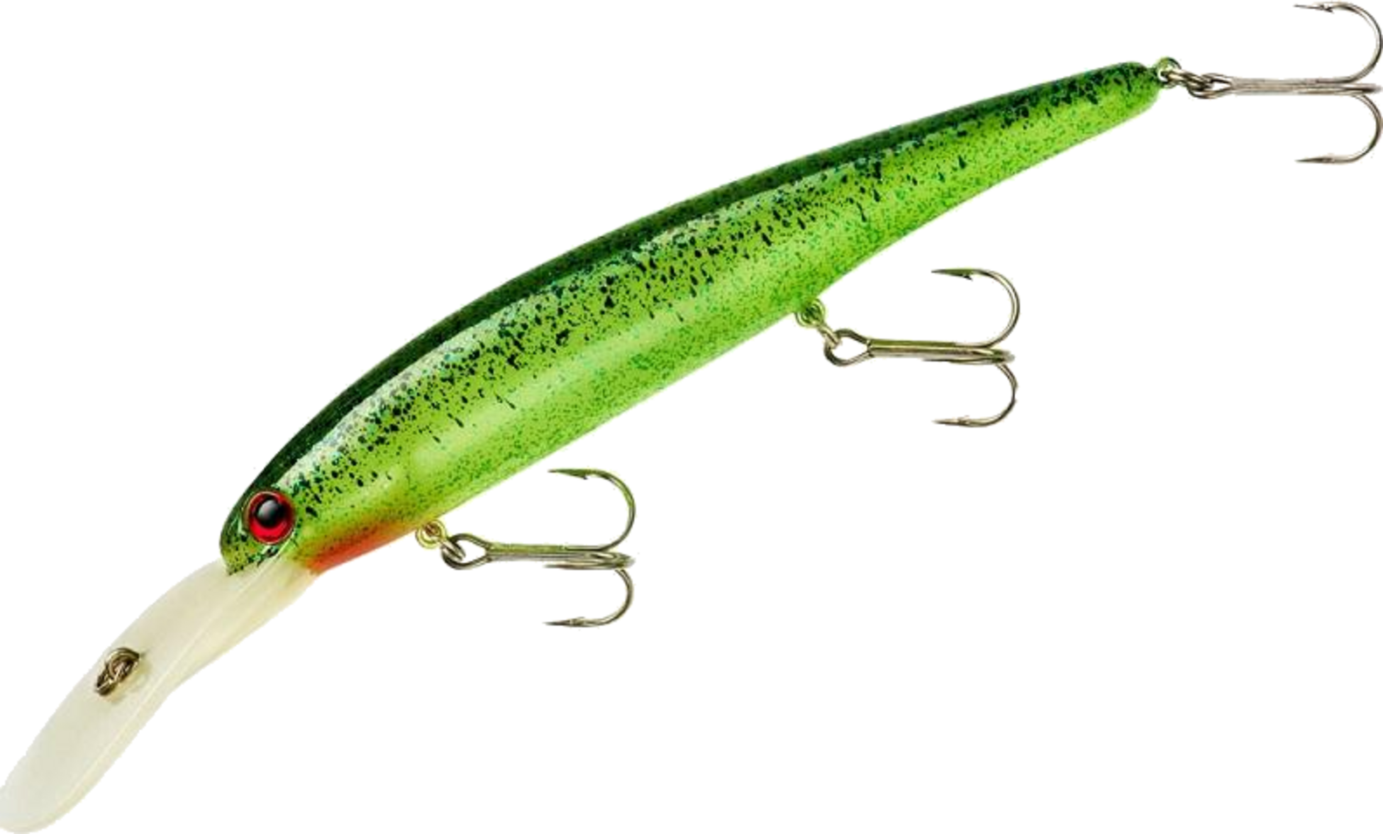 BANDIT LURES, Bandit Walleye Deep Glow Green Black Splatter