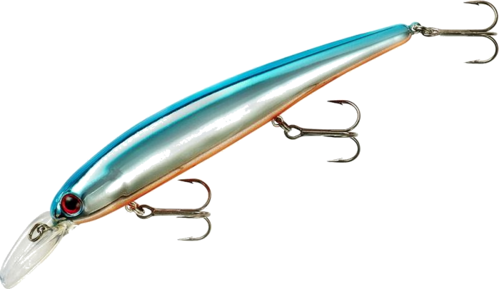 BANDIT LURES, Bandit Walleye Shallow Chrome Blue Back