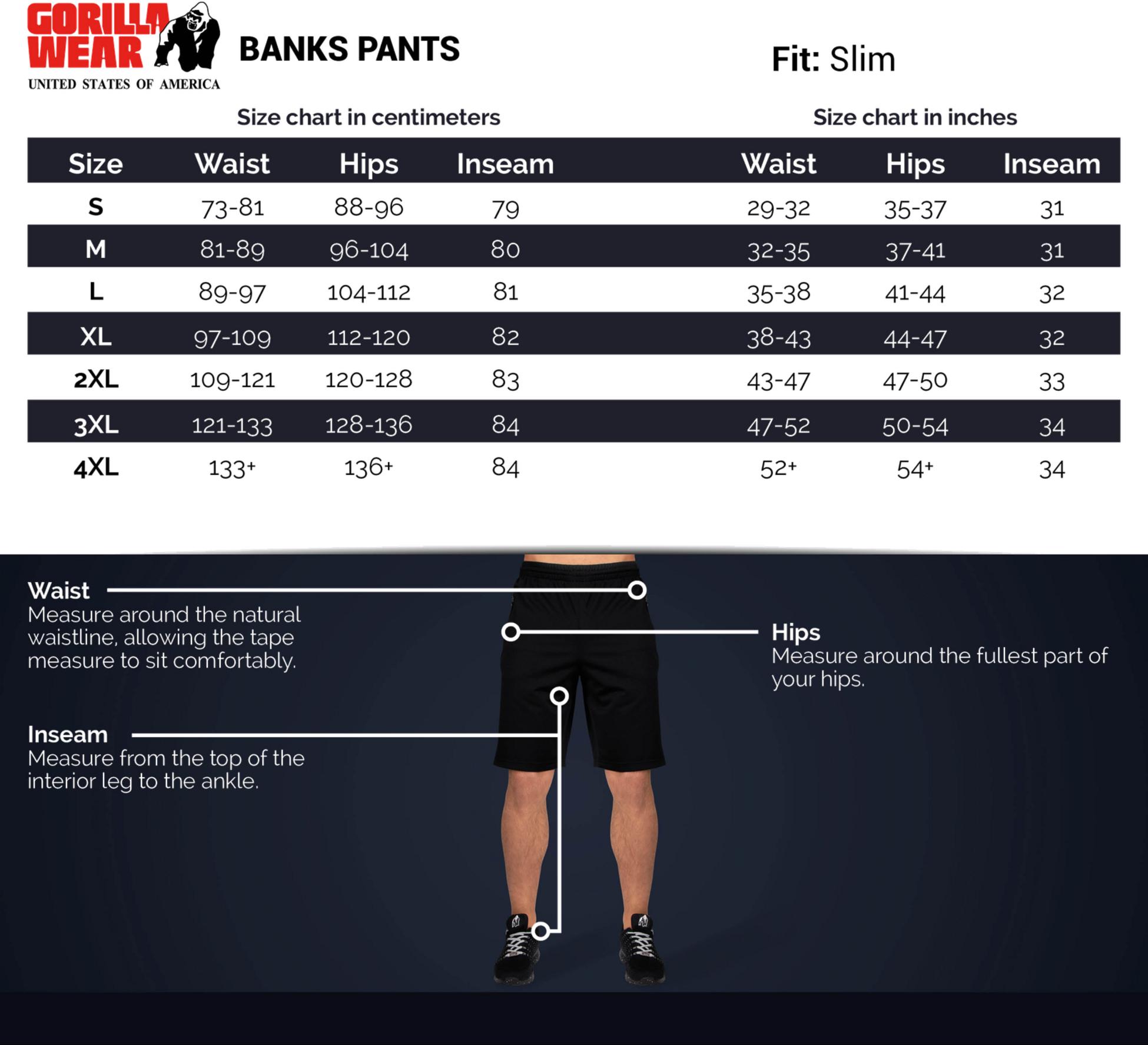 GORILLA WEAR, Banks Pants