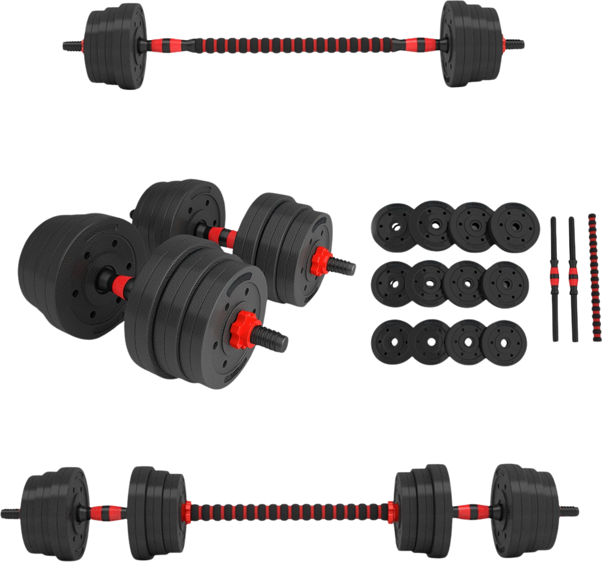 NORTHIX, Barbell And Dumbbells Set, 20 Kg, Composite Material