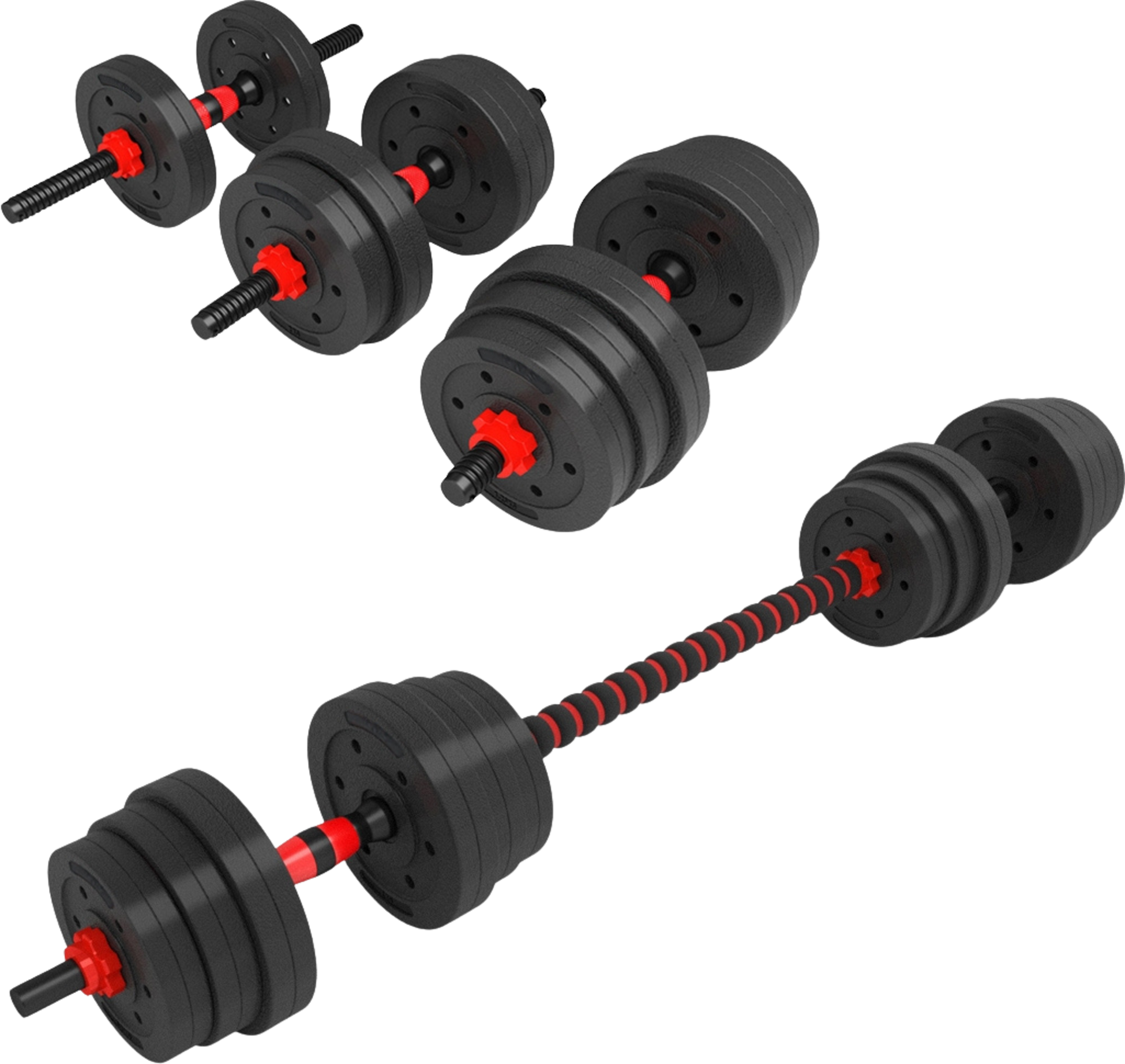 NORTHIX, Barbell And Dumbbells Set, 20 Kg, Composite Material