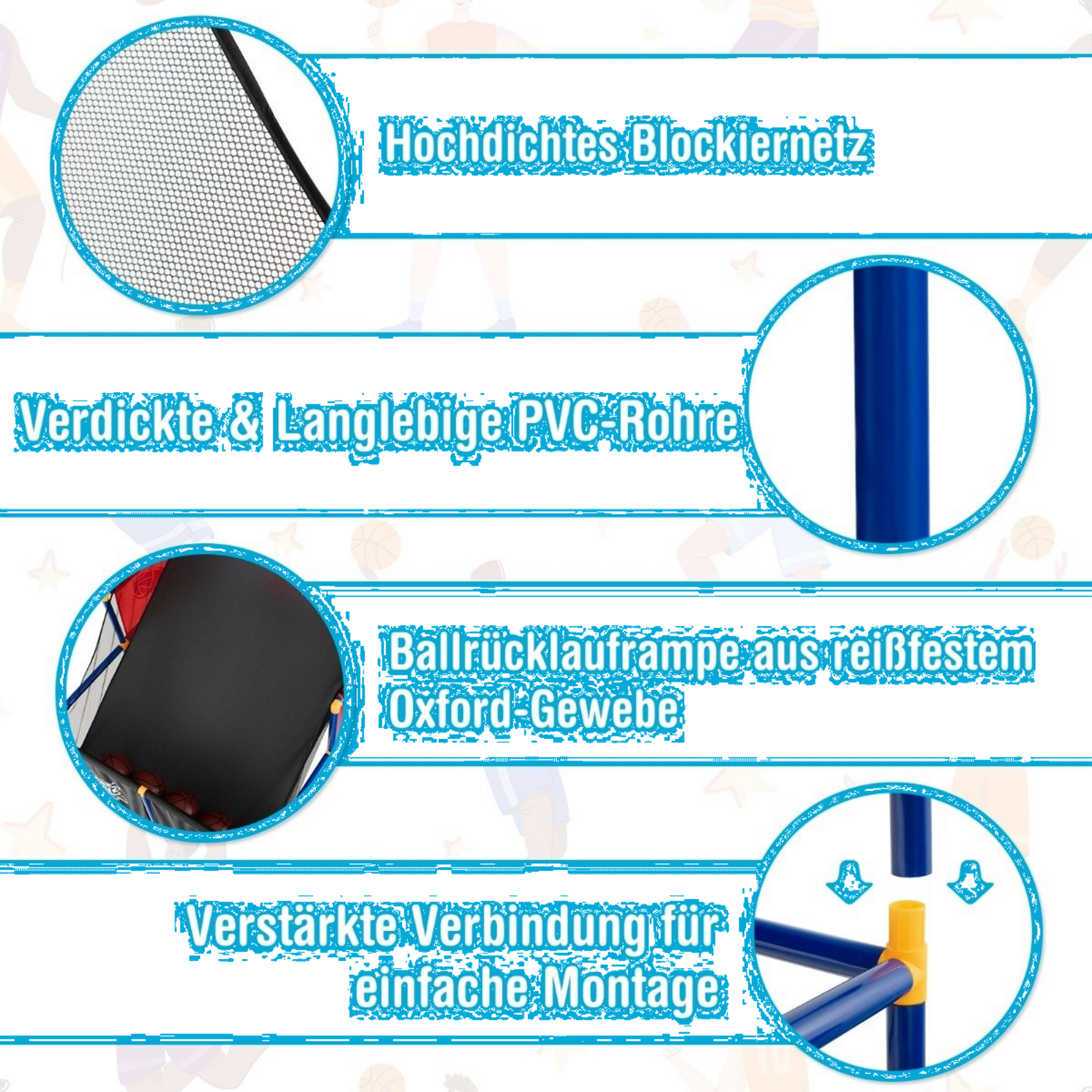 NORTHIX, Basketball Arcade Game For Children Basketball Stand With 2 Baskets 90 X 90 X 140 Cm