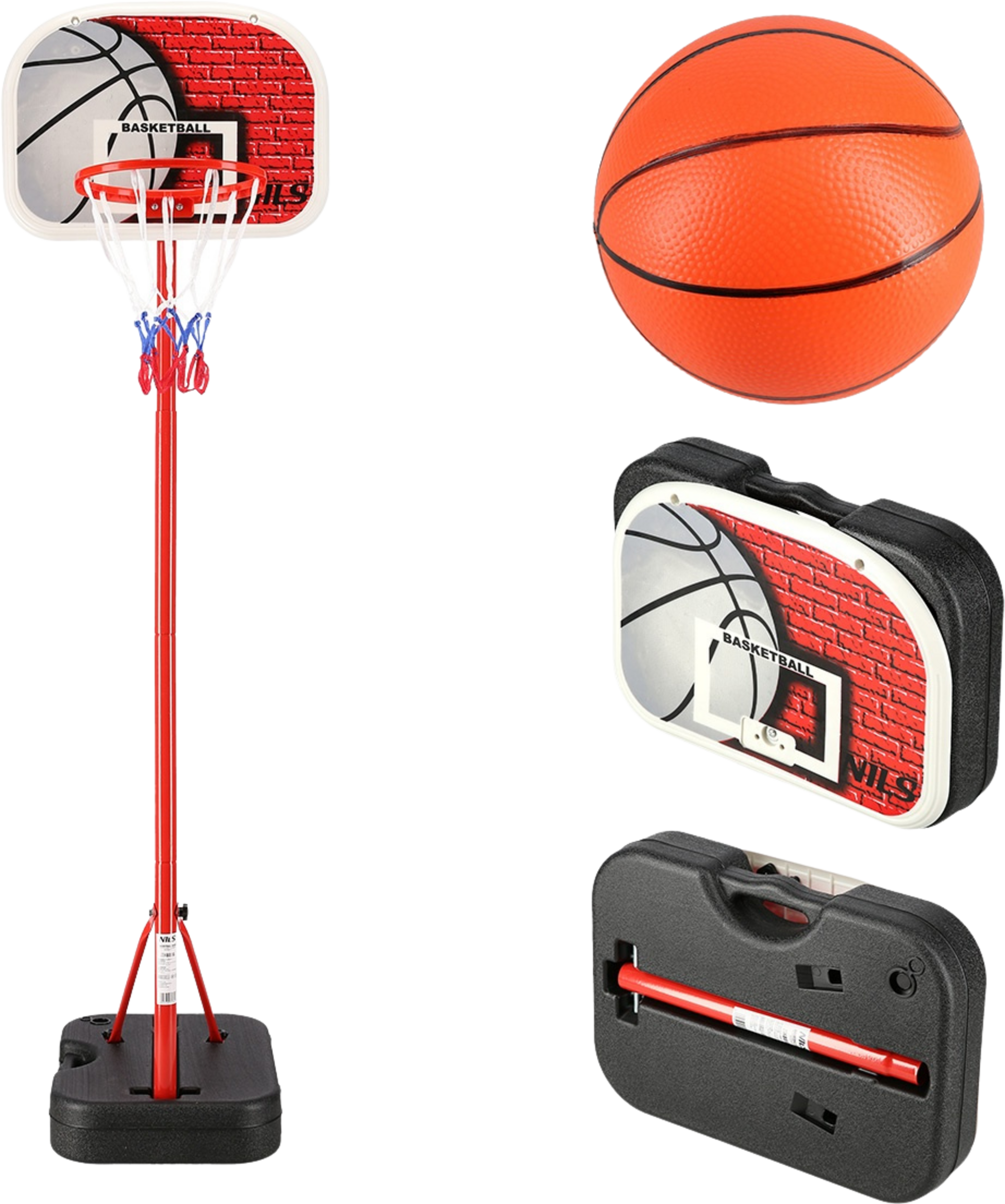 NORTHIX, Basketball Hoop, Adjustable Height, Indoor/outdoor Use