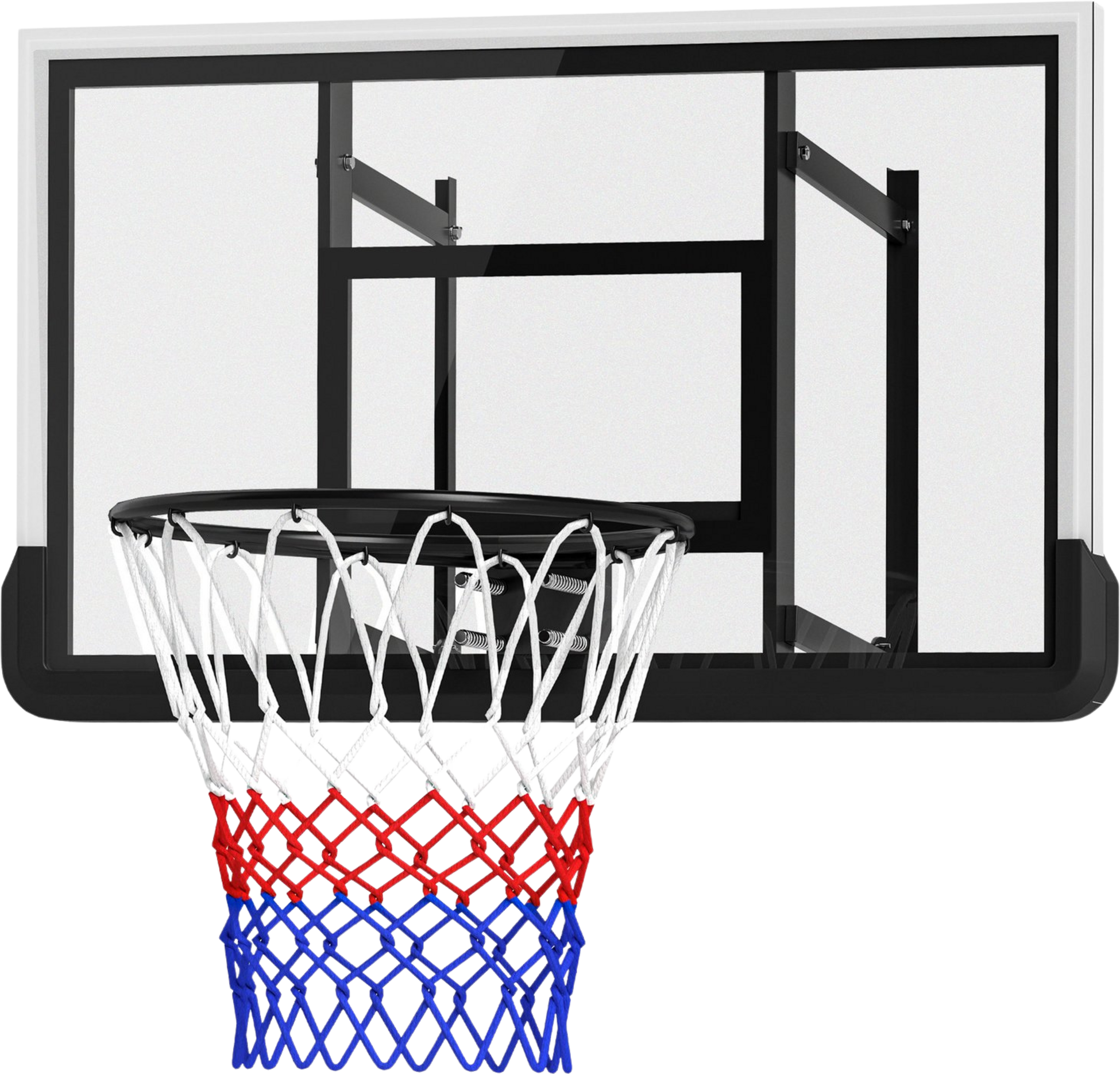 NORTHIX, Basketball Hoop With Back Wall For Outdoor  Indoor, Basketball Board With Ø45 Cm Steel Hoop And Net