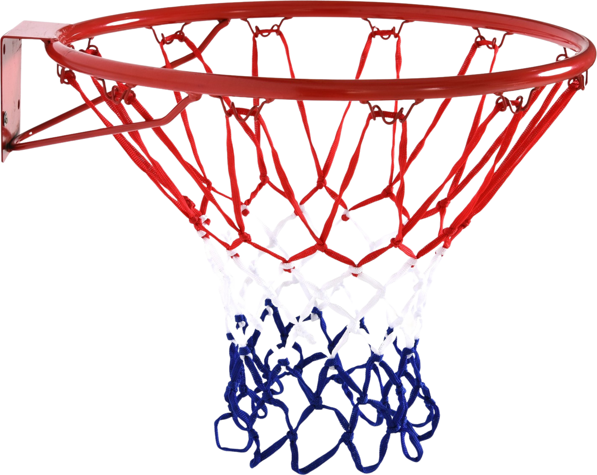 NORTHIX, Basketball Net Basketball Hoop With Net, Steel Tube + Nylon, Red + Blue + White, &Oslash;46 Cm