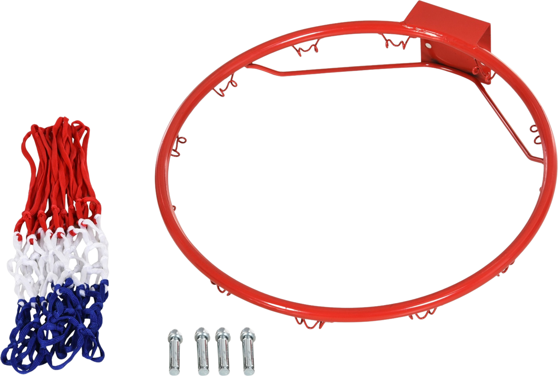 NORTHIX, Basketball Net Basketball Hoop With Net, Steel Tube + Nylon, Red + Blue + White, &Oslash;46 Cm