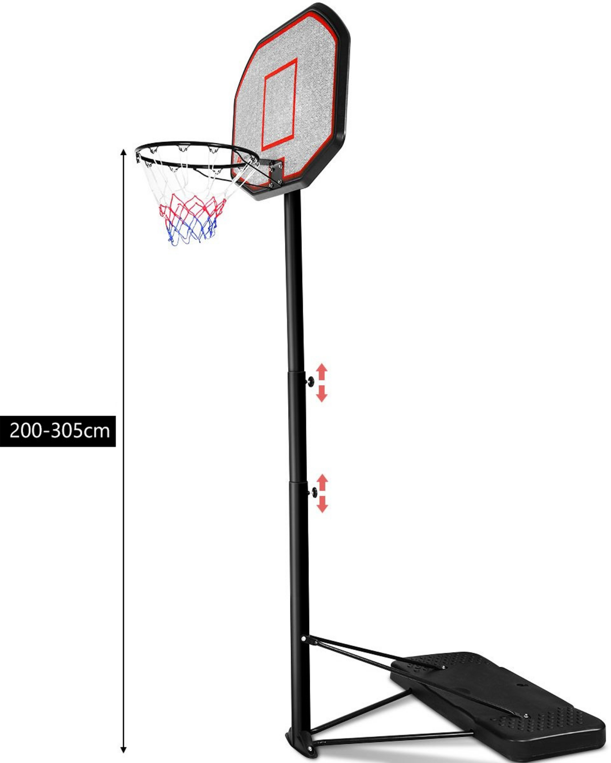 B2X, Basketball Stand, Basketball Hoop, Portable Basketball System, 200-305 Cm
