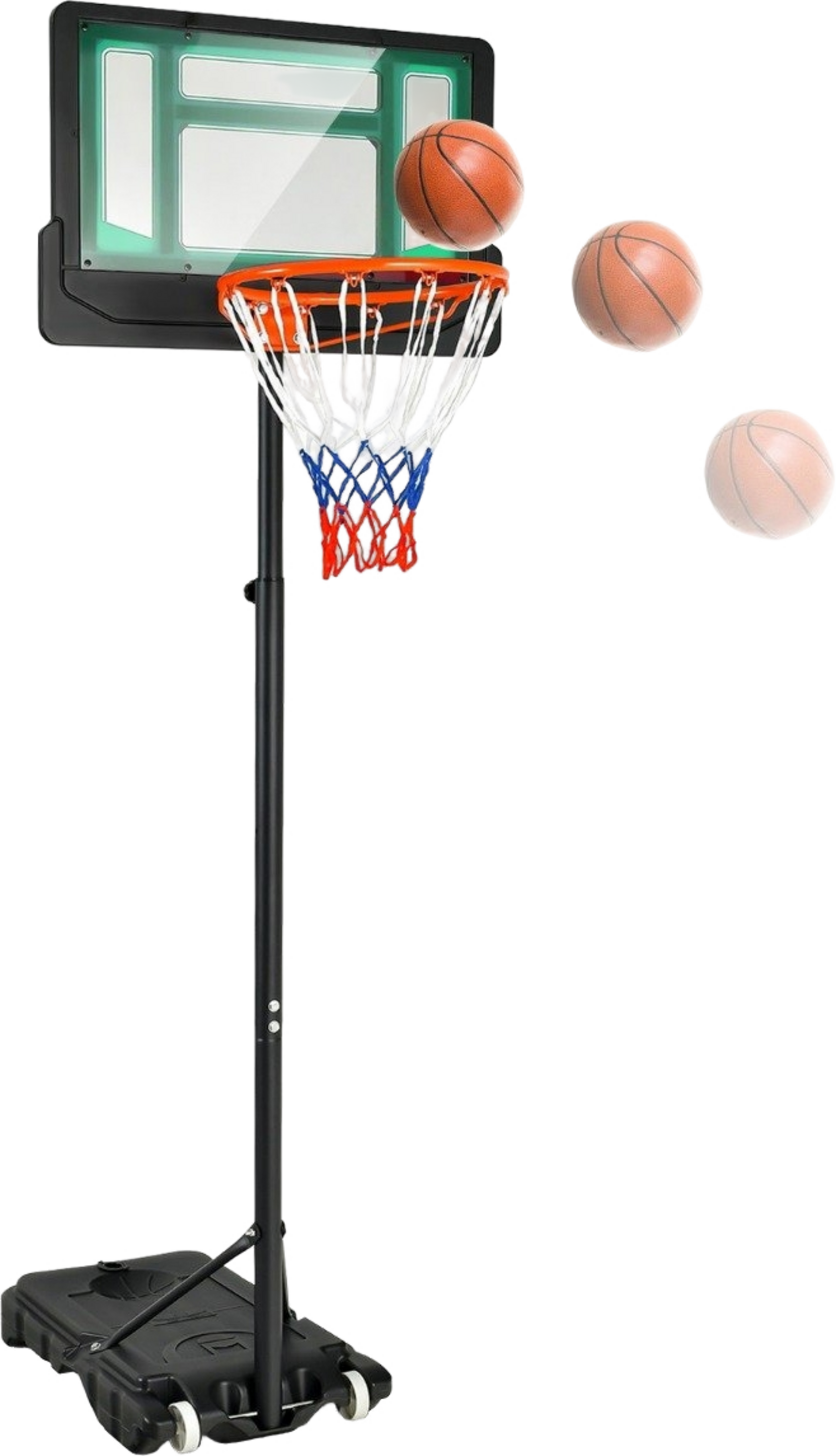 B2X, Basketball Stand 90/158-210 Cm Height Adjustable Basketball Hoop With Stand Weatherproof Indoor Outd