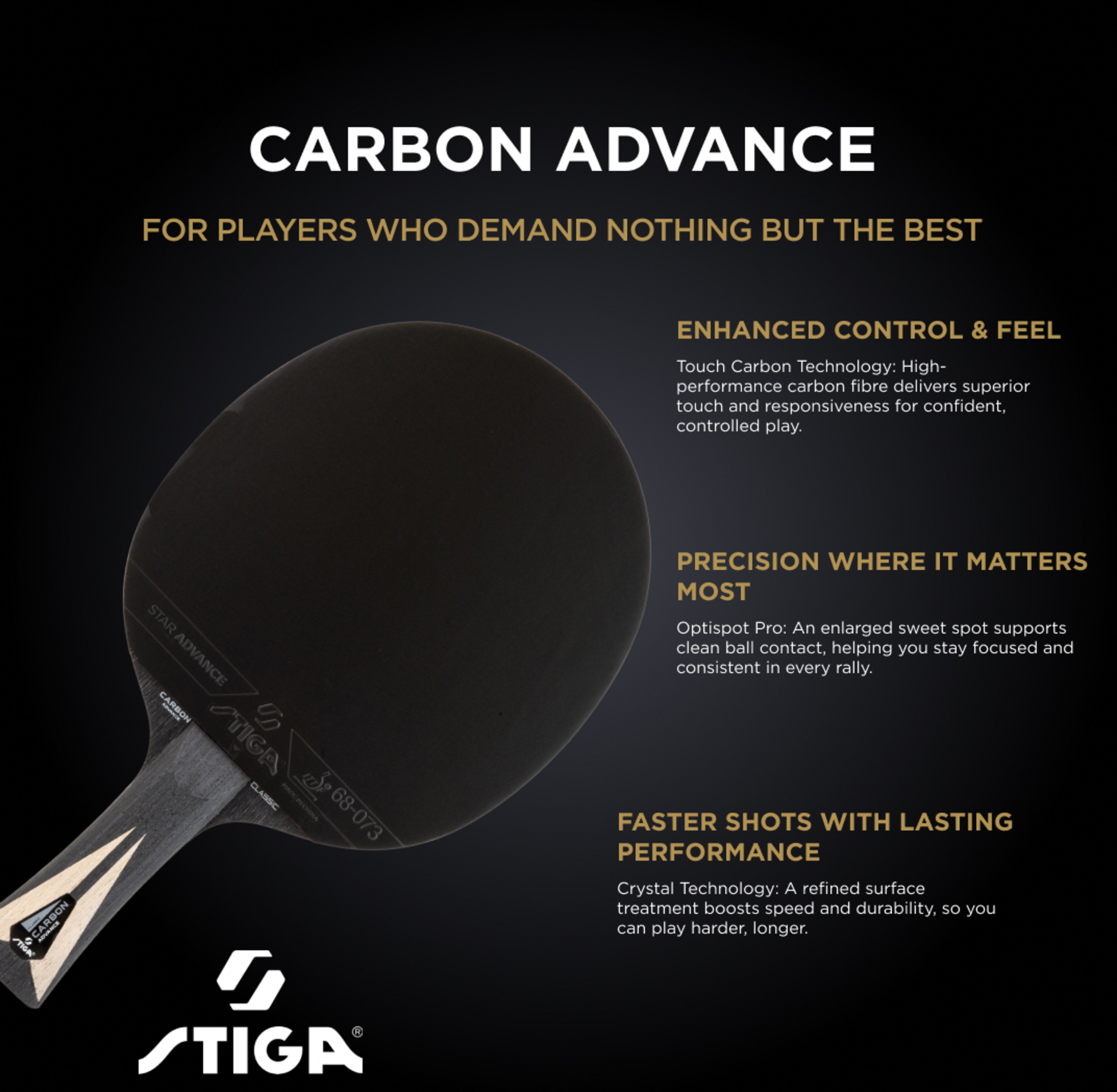 STIGA, Bat Carbon Advance