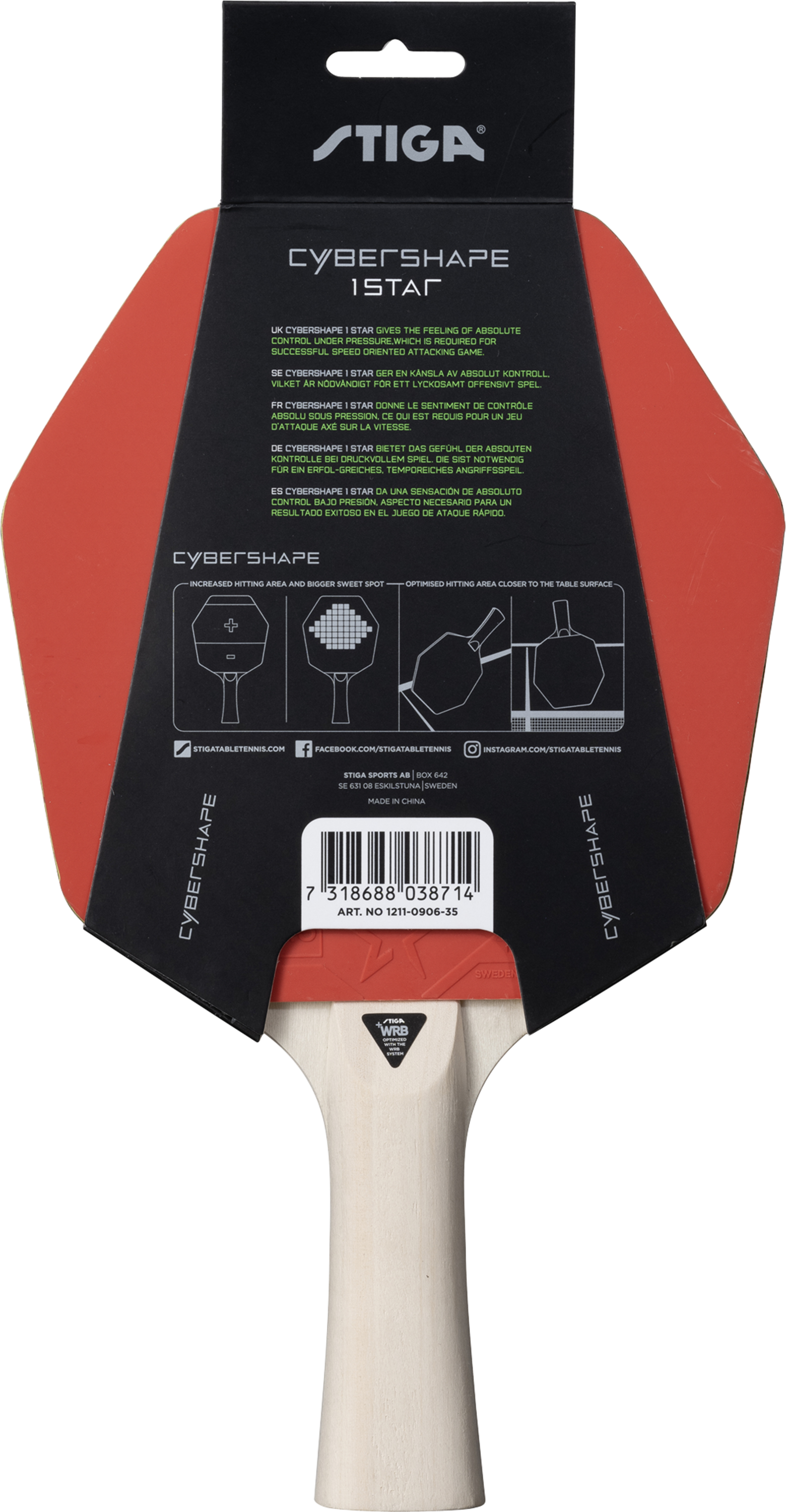 STIGA, Bat Cybershape 1-star