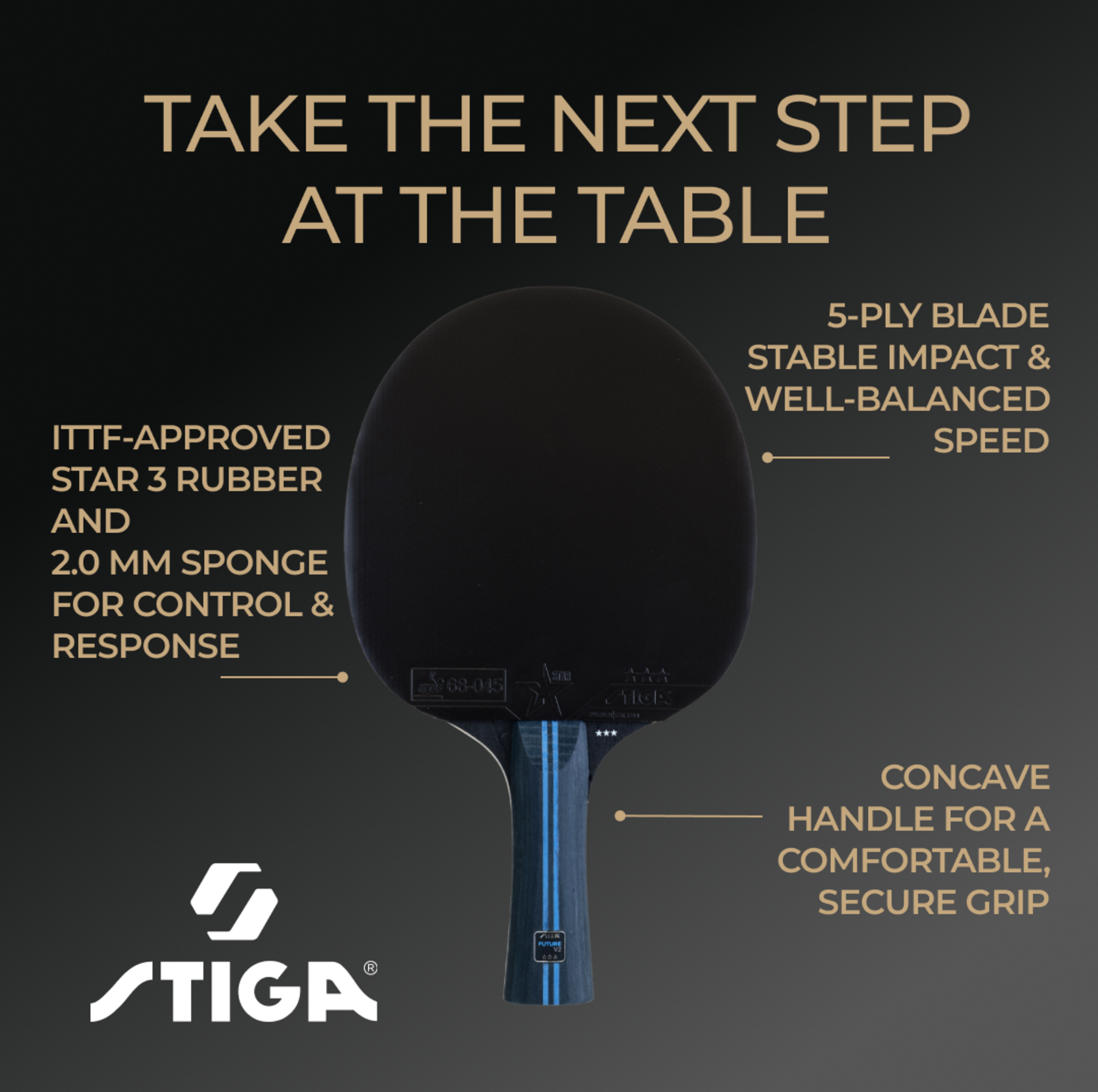 STIGA, Bat Future V2 - 3-star