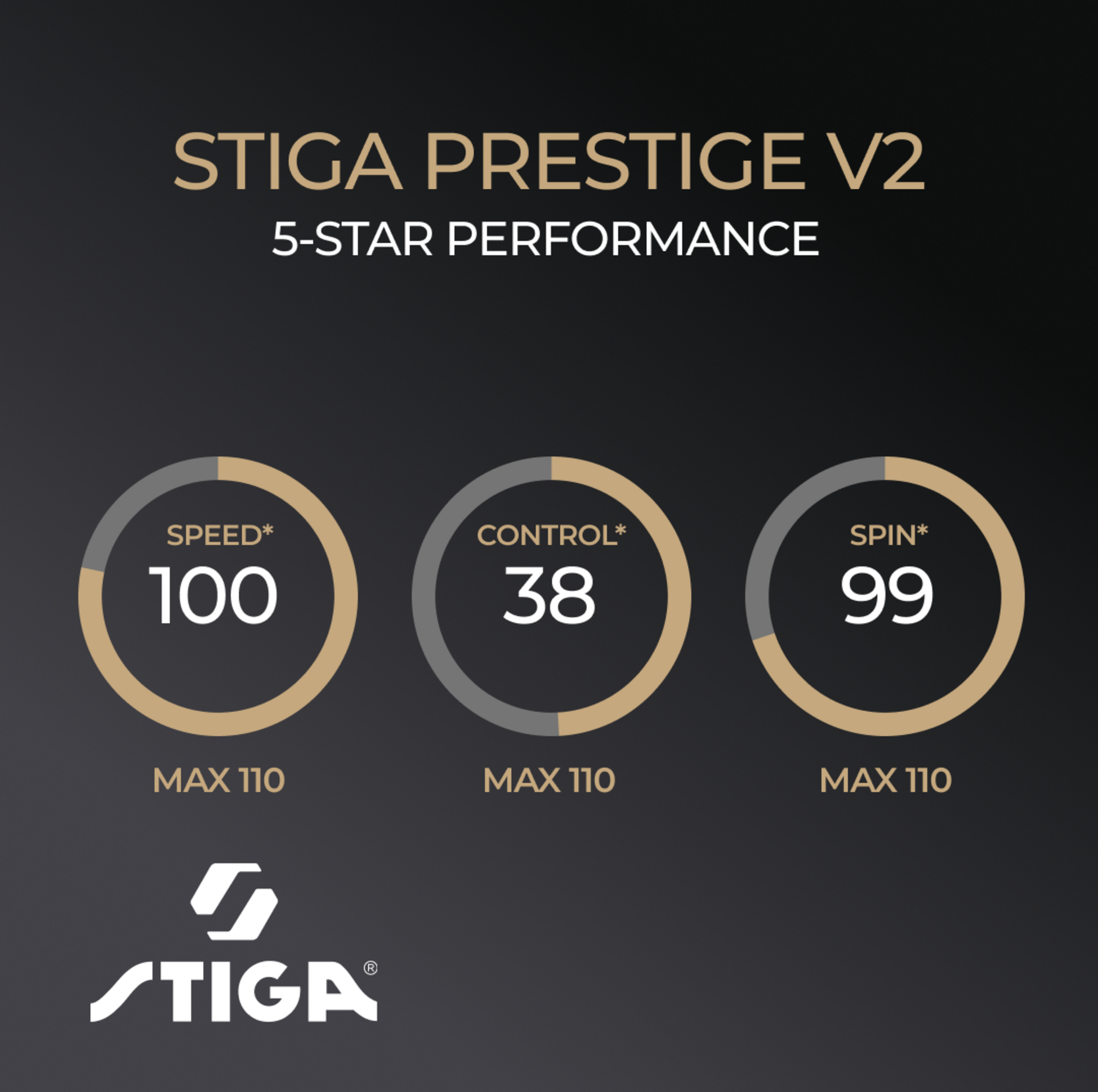 STIGA, Bat Prestige V2 - 5-star