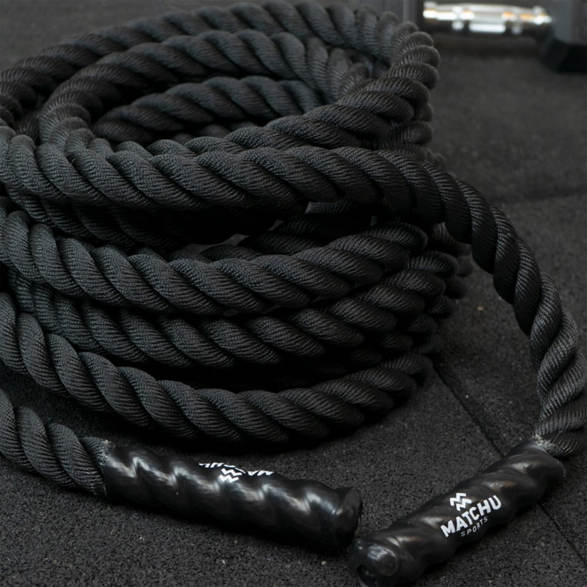 MATCHU SPORTS, Battle rope - 9m - Svart - V&auml;vd Polyester