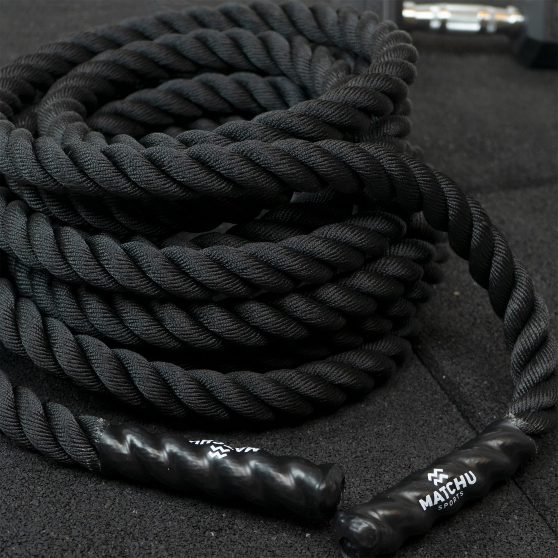 MATCHU SPORTS, Battle rope - 9m - Svart - V&auml;vd Polyester