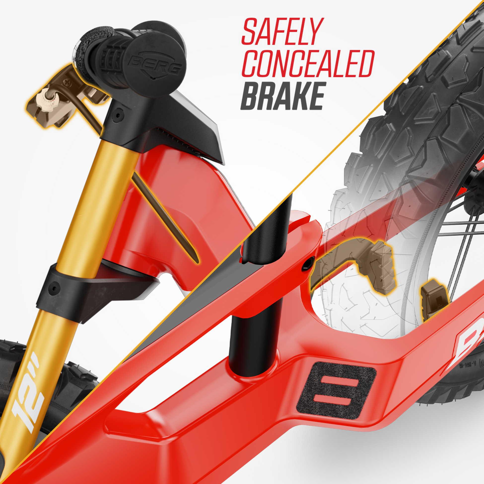 BERG, Berg Biky Cross Red Handbrake