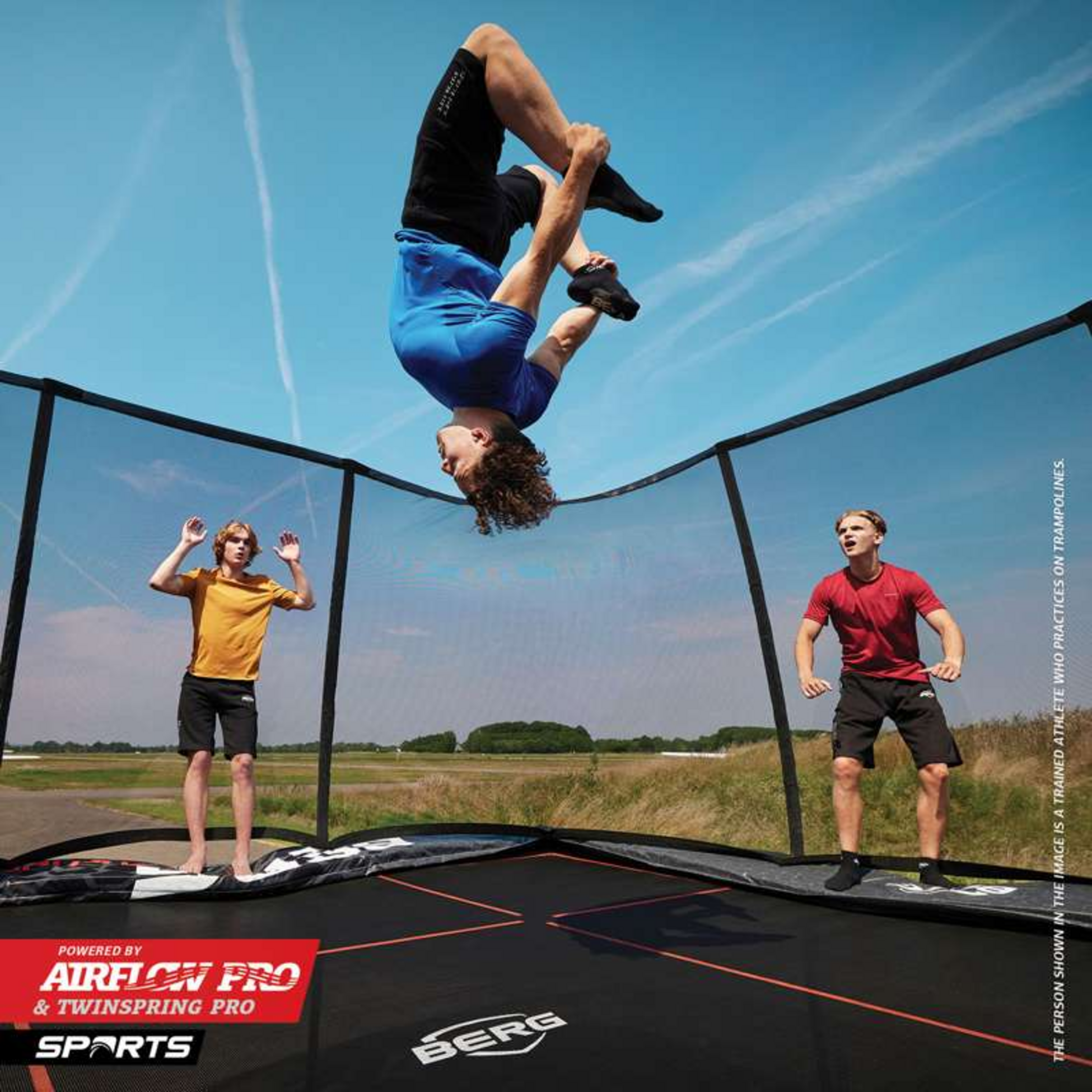 BERG, Berg Sports Ultim Pro Bouncer Regular 5x5 + Safety Net Xl
