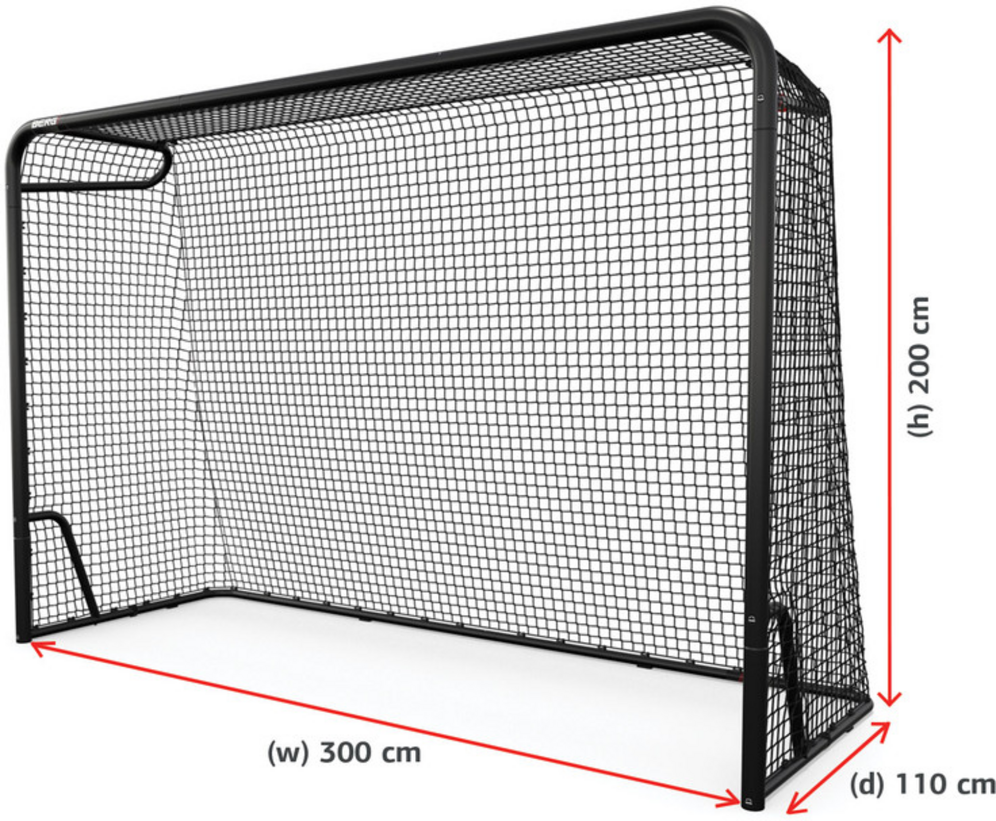 BERG, Berg Sportsgoal L Soccer Goal - 300x200 Cm - Integrated Score Counter - Incl. 4 Cones