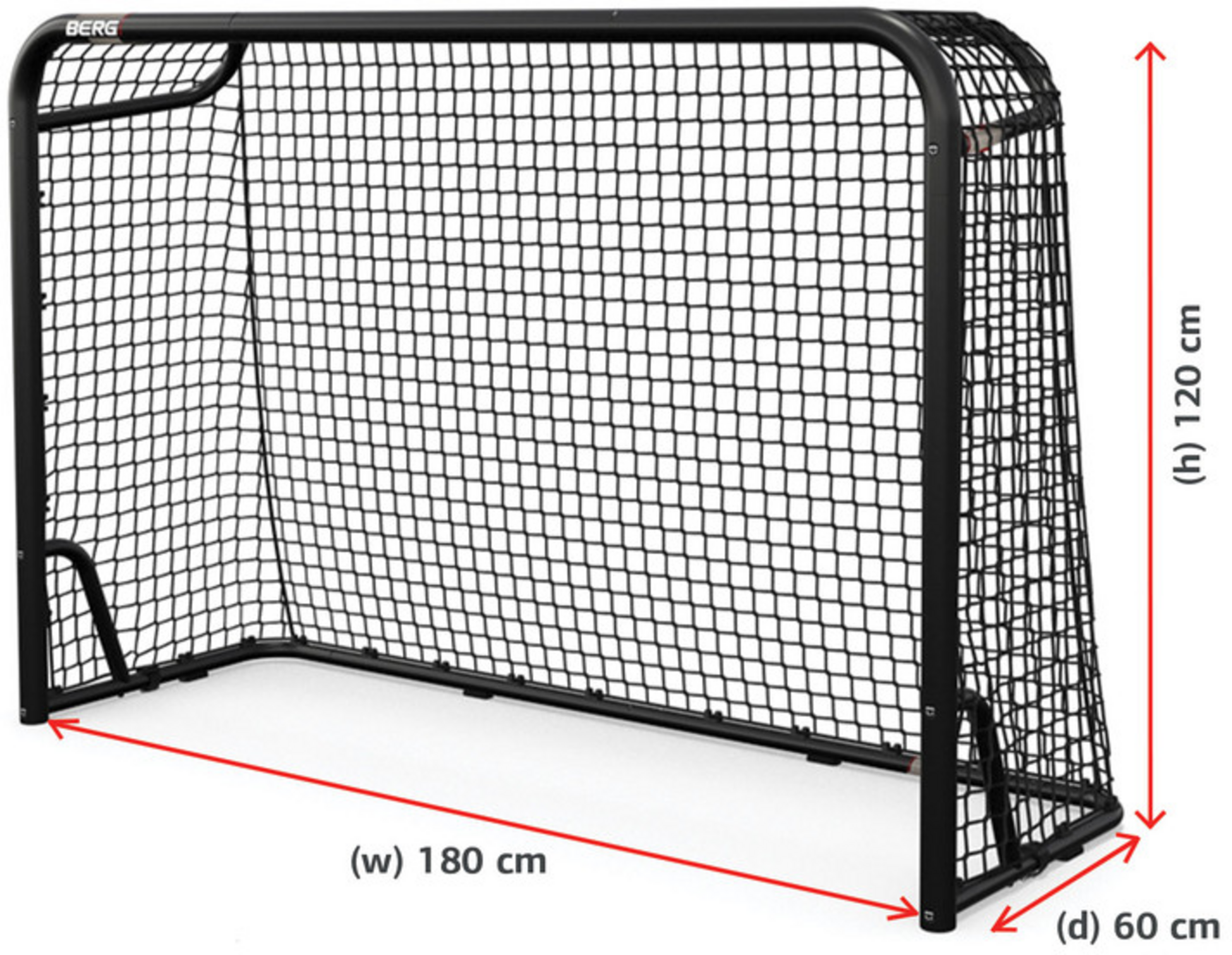 BERG, Berg Sportsgoal S Soccer Goal - 180x120 Cm - Integrated Score Counter - Incl. 4 Cones