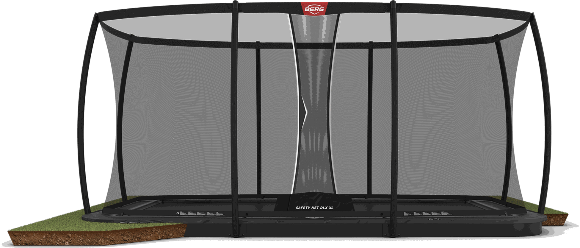 BERG, Berg Ultim Elite Flatground 500 Grey + Safety Net Dlx Xl