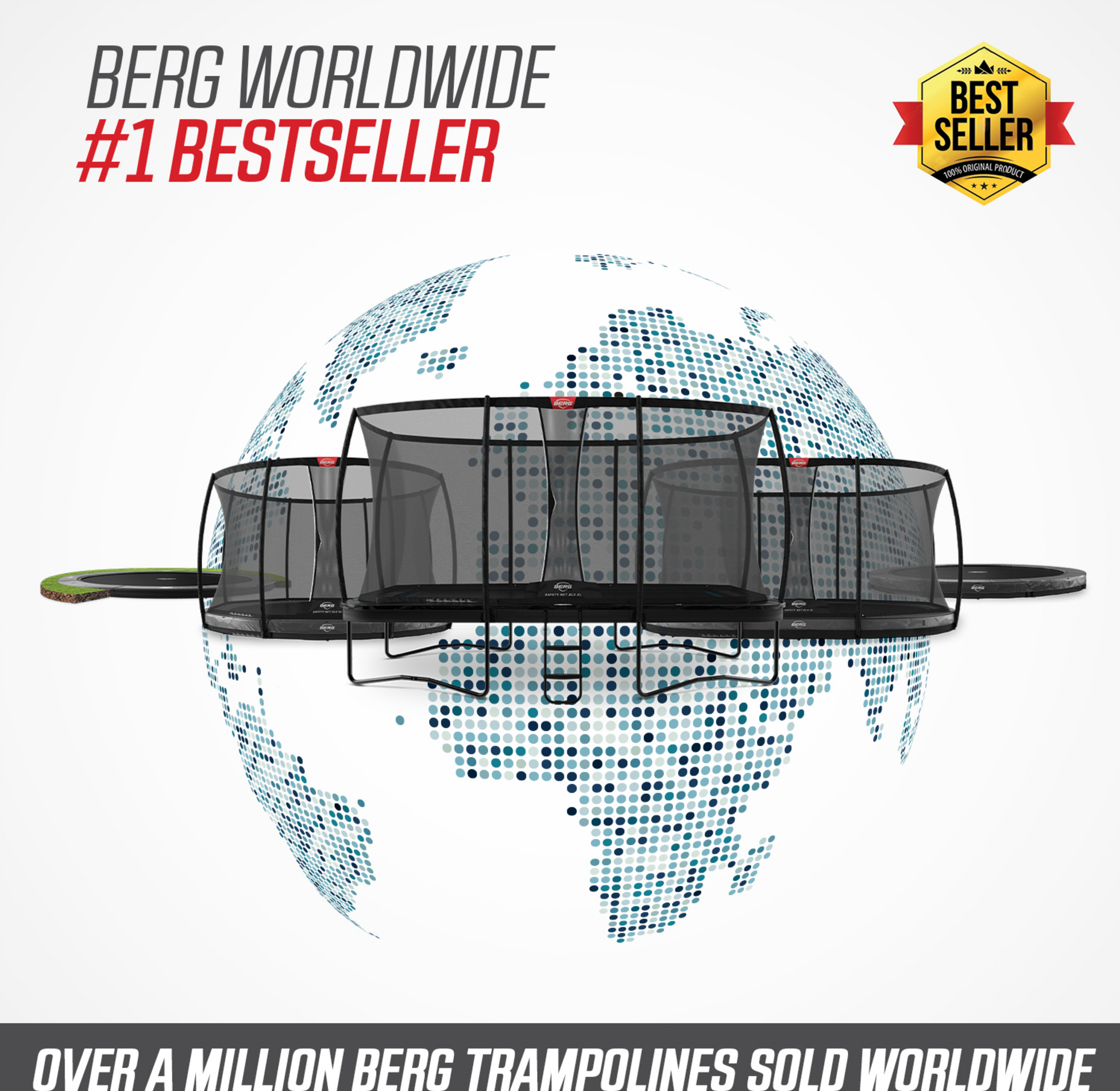 BERG, Berg Ultim Elite Regular 500 Grey + Safety Net Dlx Xl