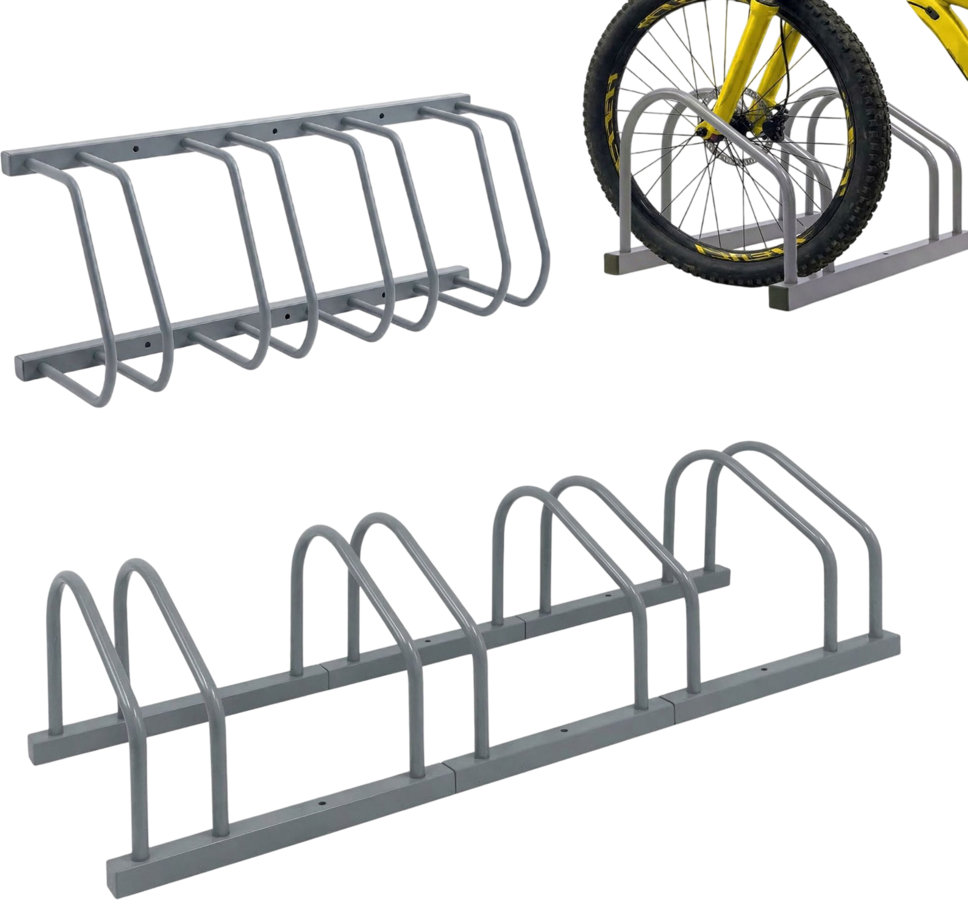 NORTHIX, Bicycle Rack, Floor Or Wall Mount, Steel, Up To 65 Mm Tires