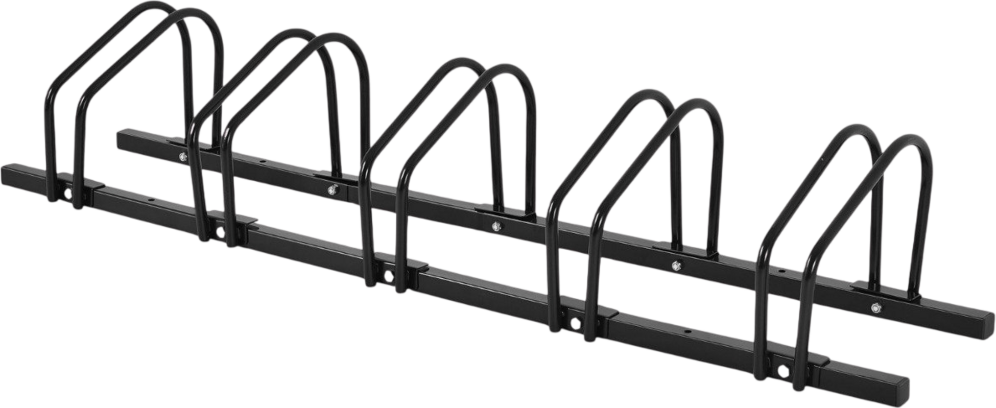 NORTHIX, Bicycle Stand, Floor Stand, Stand With 5 Bicycle Parking Spaces, Black