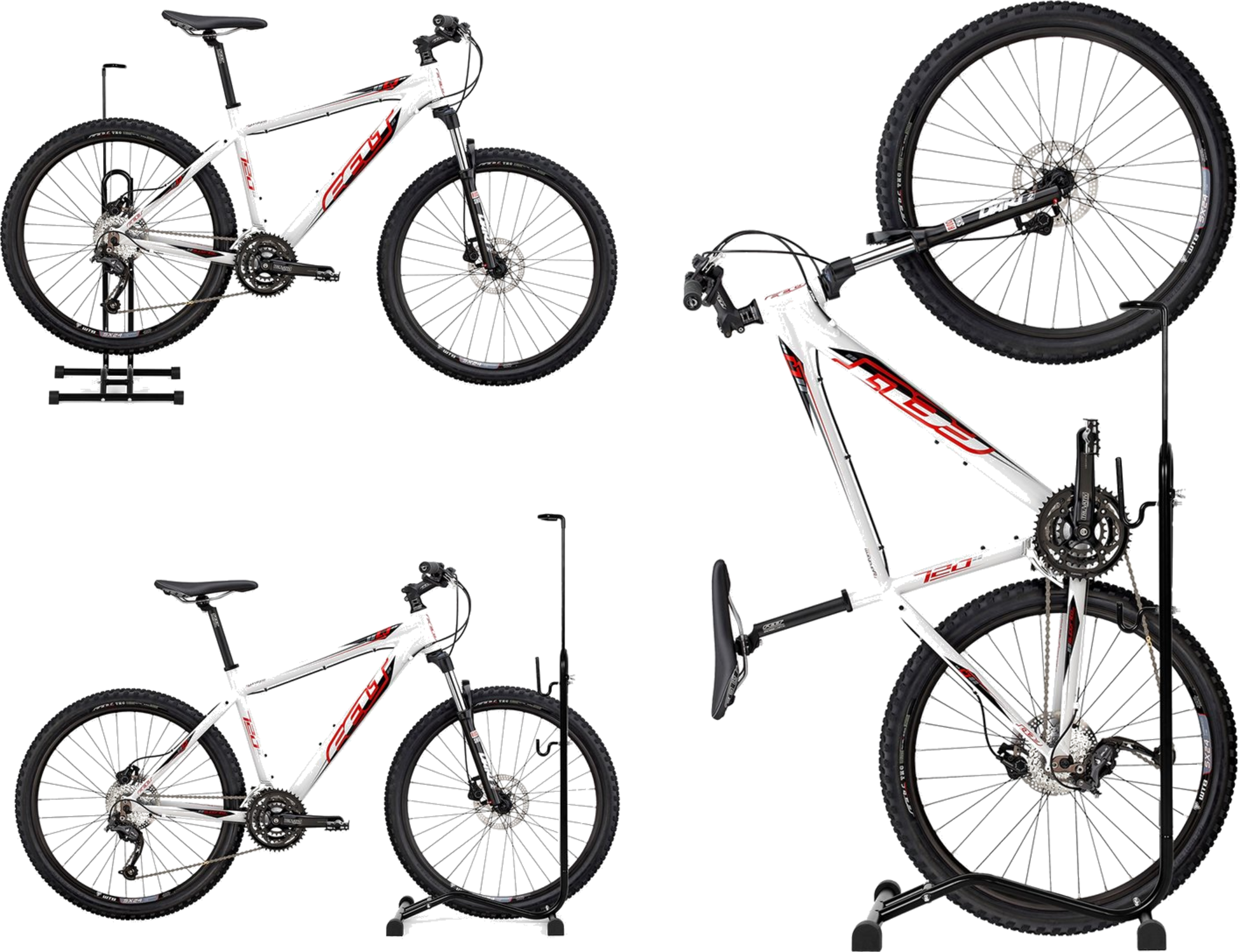NORTHIX, Bicycle Stand 3in1 Black Service Bike Holder