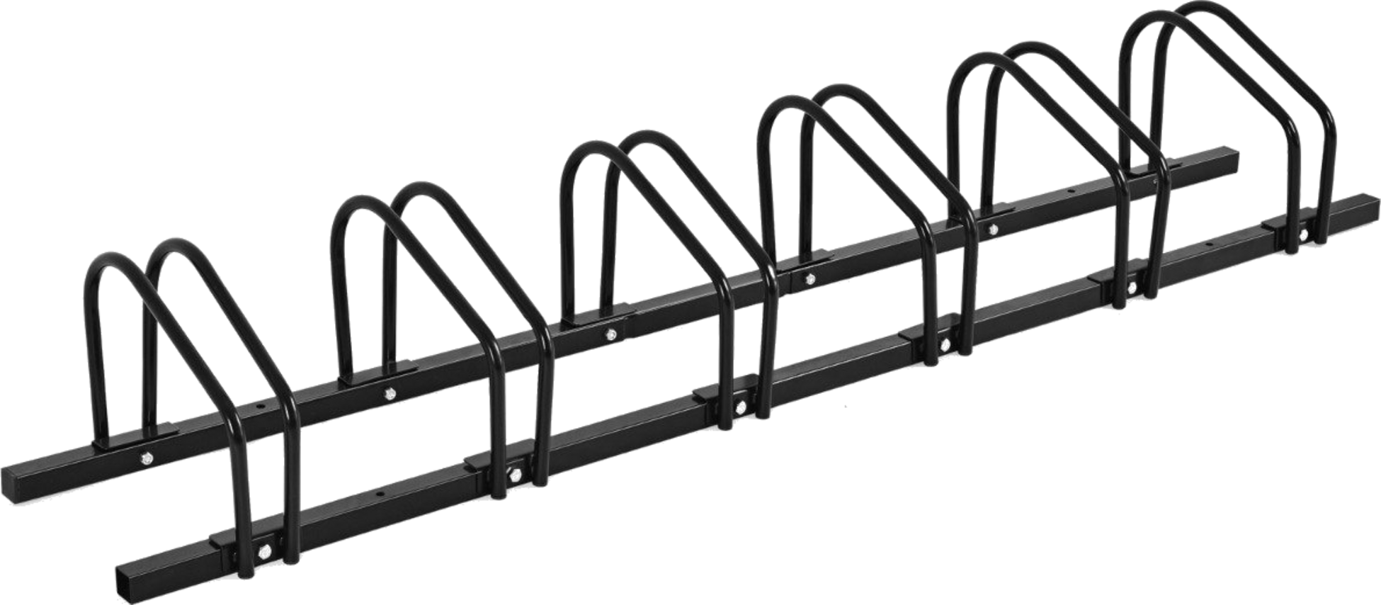 NORTHIX, Bicycle Stand With 6 Bicycle Parking Spaces, Floor Stand, Black