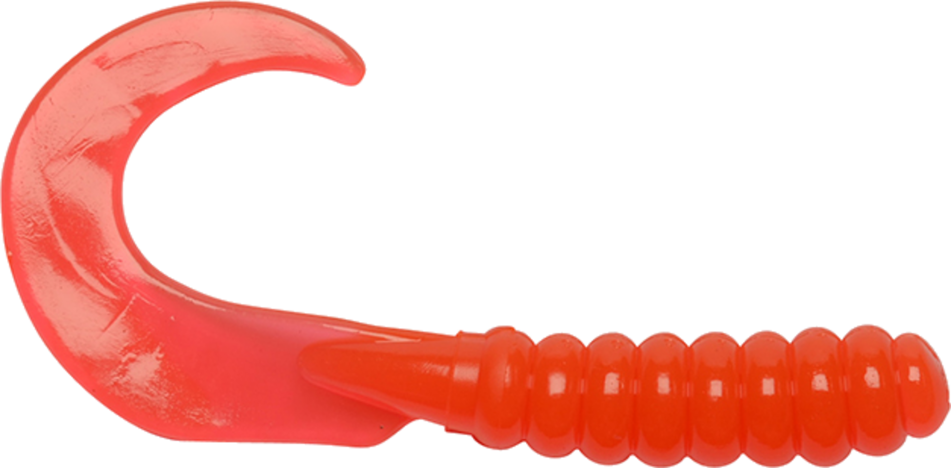 BIG BITE BAITS, Big Bite Baits Curl Tail Grub Orange 7cm, 10-pack