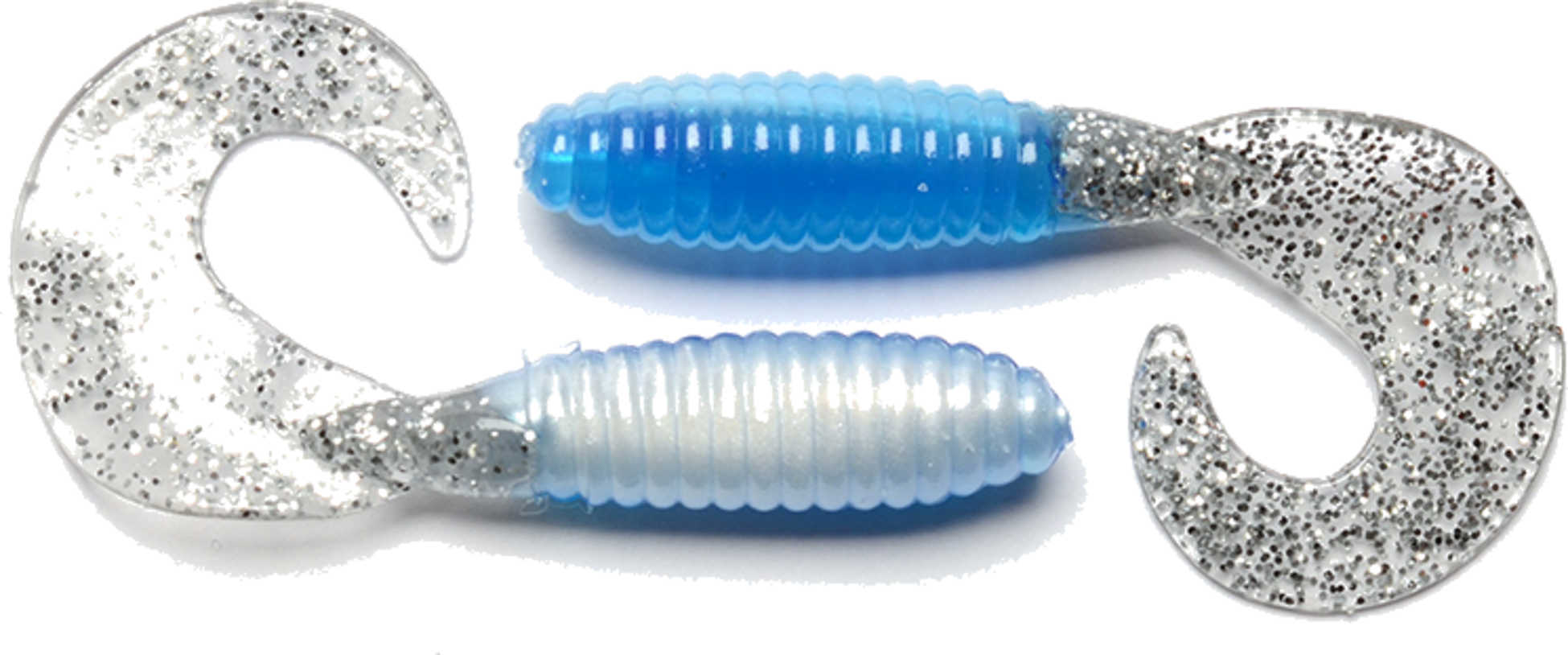 BIG BITE BAITS, Big Bite Baits Fat Grub Blue-n-silver 8 Cm, 10-pack