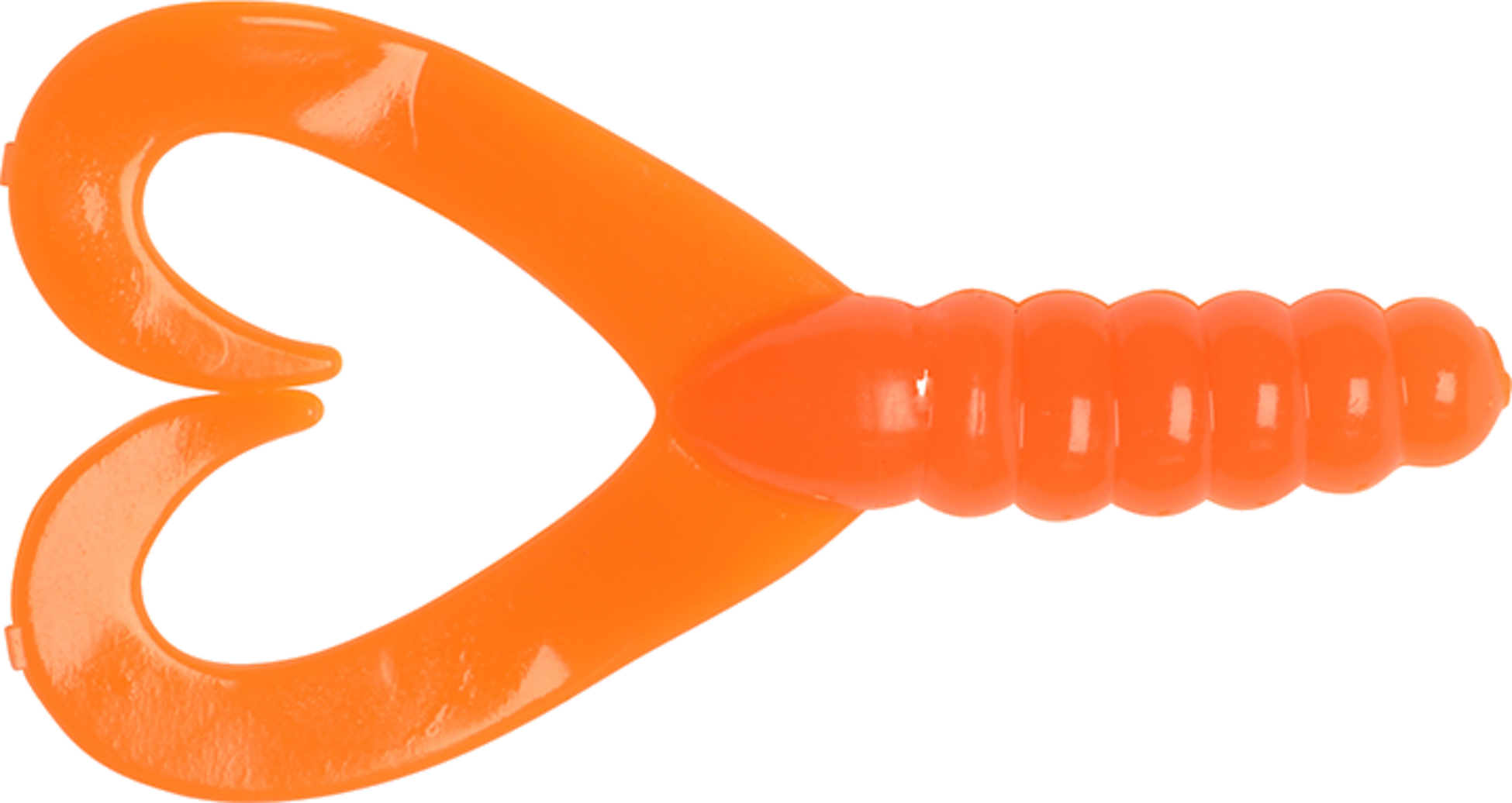 BIG BITE BAITS, Big Bite Baits Twin Tail Grub Orange/yellow 7cm, 10-pack