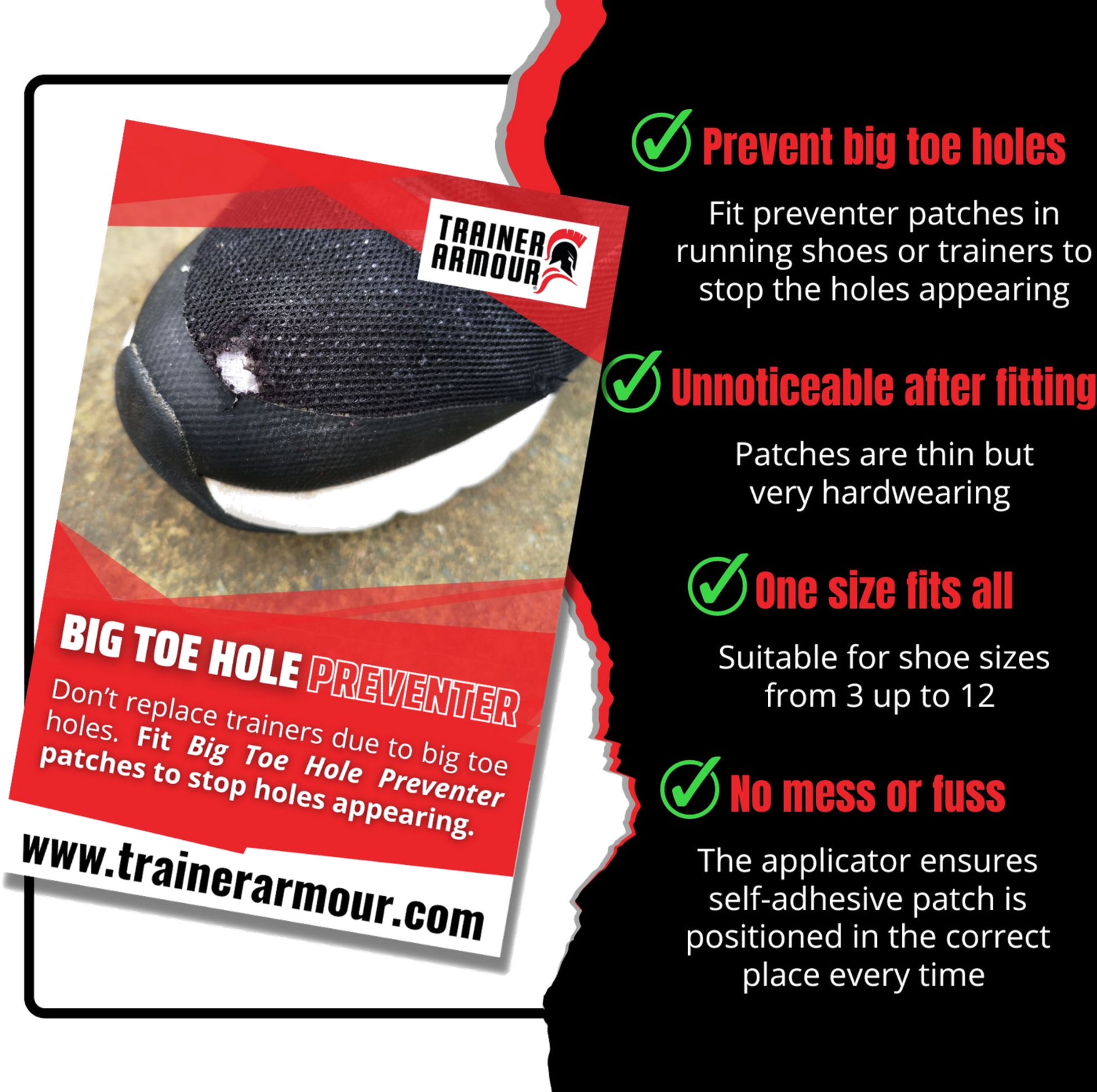 TRAINER ARMOUR, Big Toe Hole Preventer