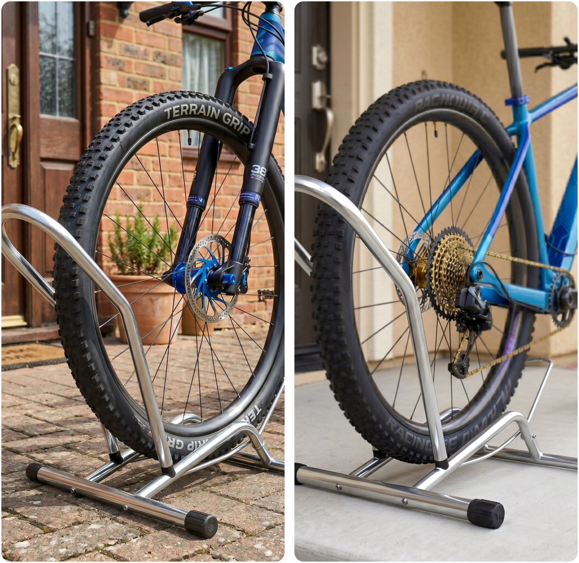 NORTHIX, Bike Floor Stand For Up To 29-inch Wheels, Non-slip