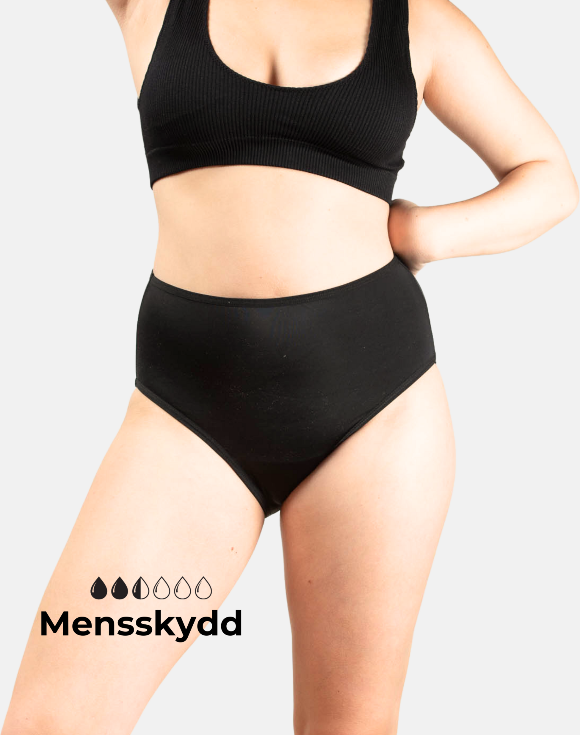 COMFYDENCE, Bikinitrosa Med Mensskydd - H&ouml;g Midja- Mermaid